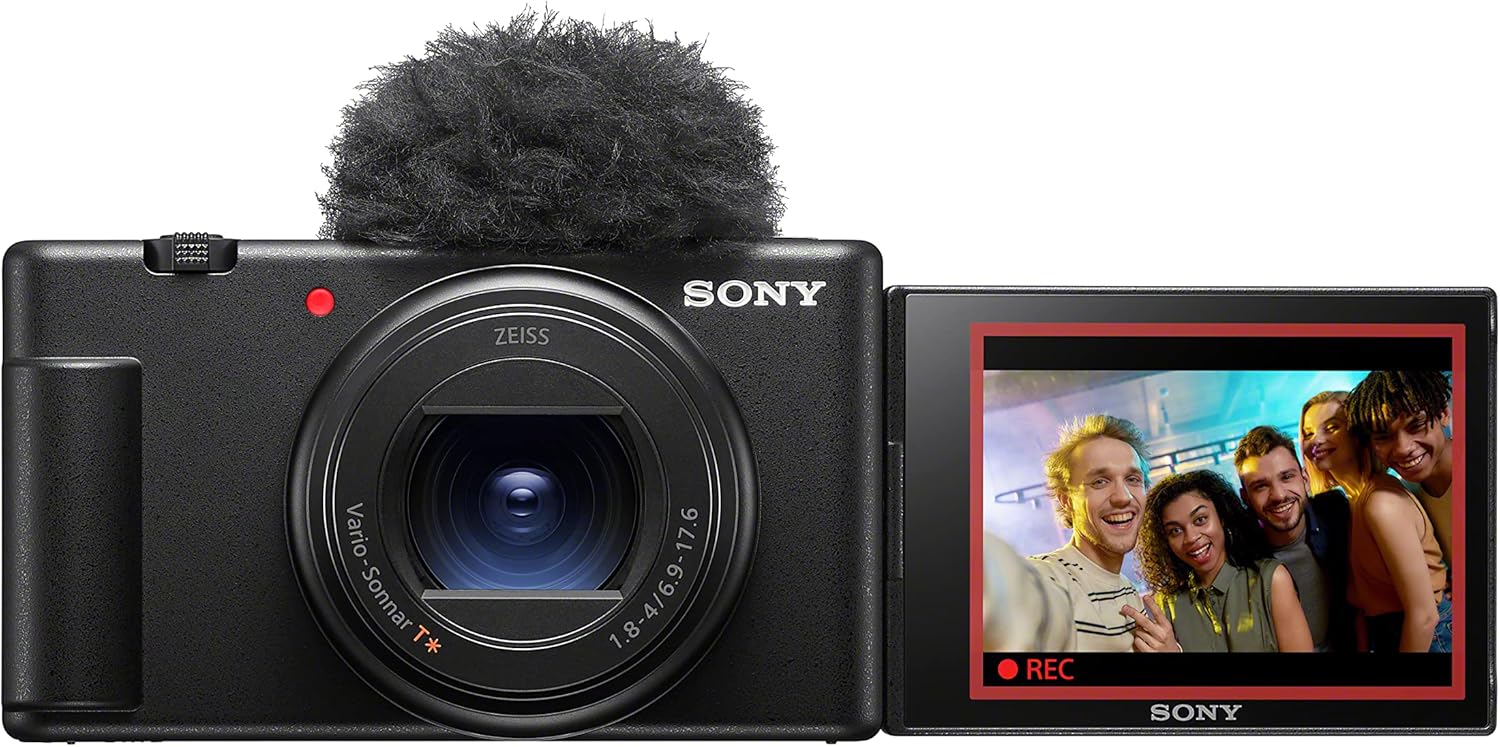 Sony ZV-1 II, Appareil Photo Vlog numérique - écran orientable pour Le vlogging - Objectif Zoom Grand Angle - vidéo 4K - Microphone omnidirectionnel