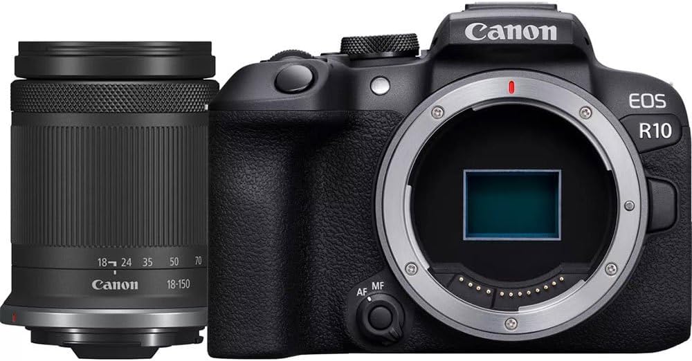 Canon EOS R10 Appareil Photo Hybride Format APS-C 242 Mpix Noir + Objectif RF-S 18-150mm F35-63 is STM Noir