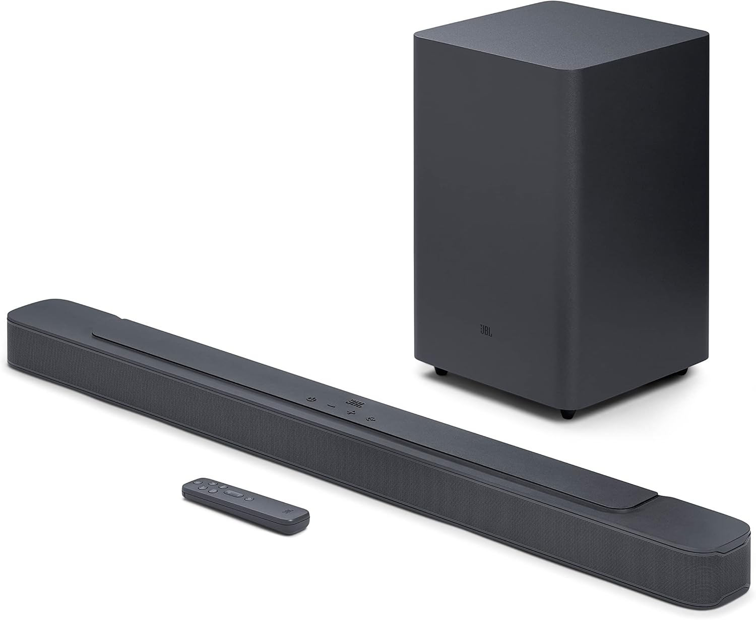 JBL SoundBar 2.1 Deep Bass MK2, Barre de Son pour Télévision pour Système Audio de Divertissement, Design Compact avec JBL Surround Sound, Noir