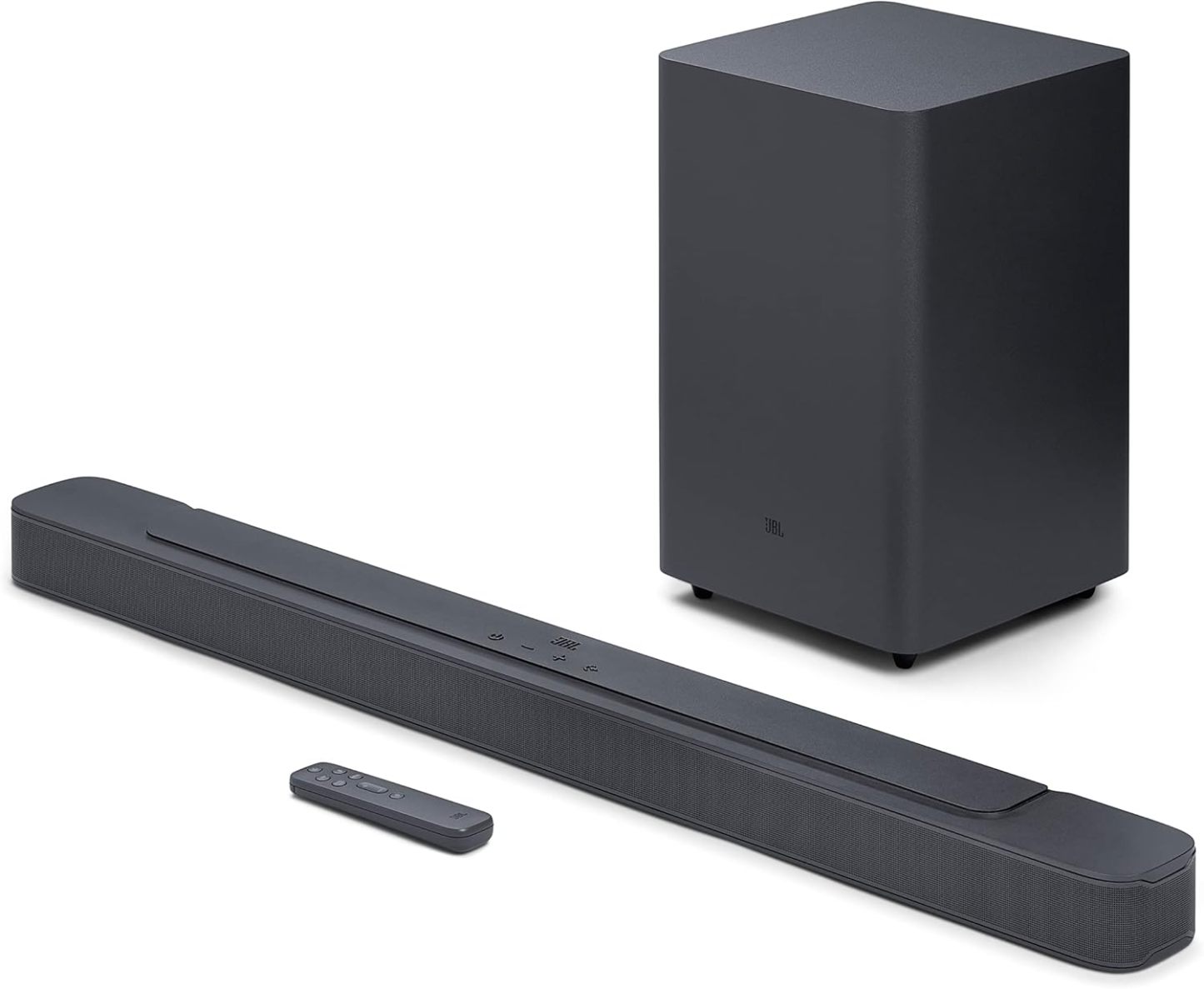 JBL SoundBar 2.1 Deep Bass MK2, Barre de Son pour Télévision pour Système Audio de Divertissement, Design Compact avec JBL Surround Sound, Noir