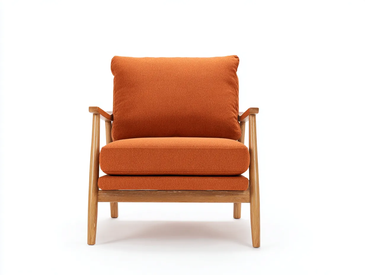 Fauteuil tissu 70x76x90 cm - orange - design contemporain-Nestuse