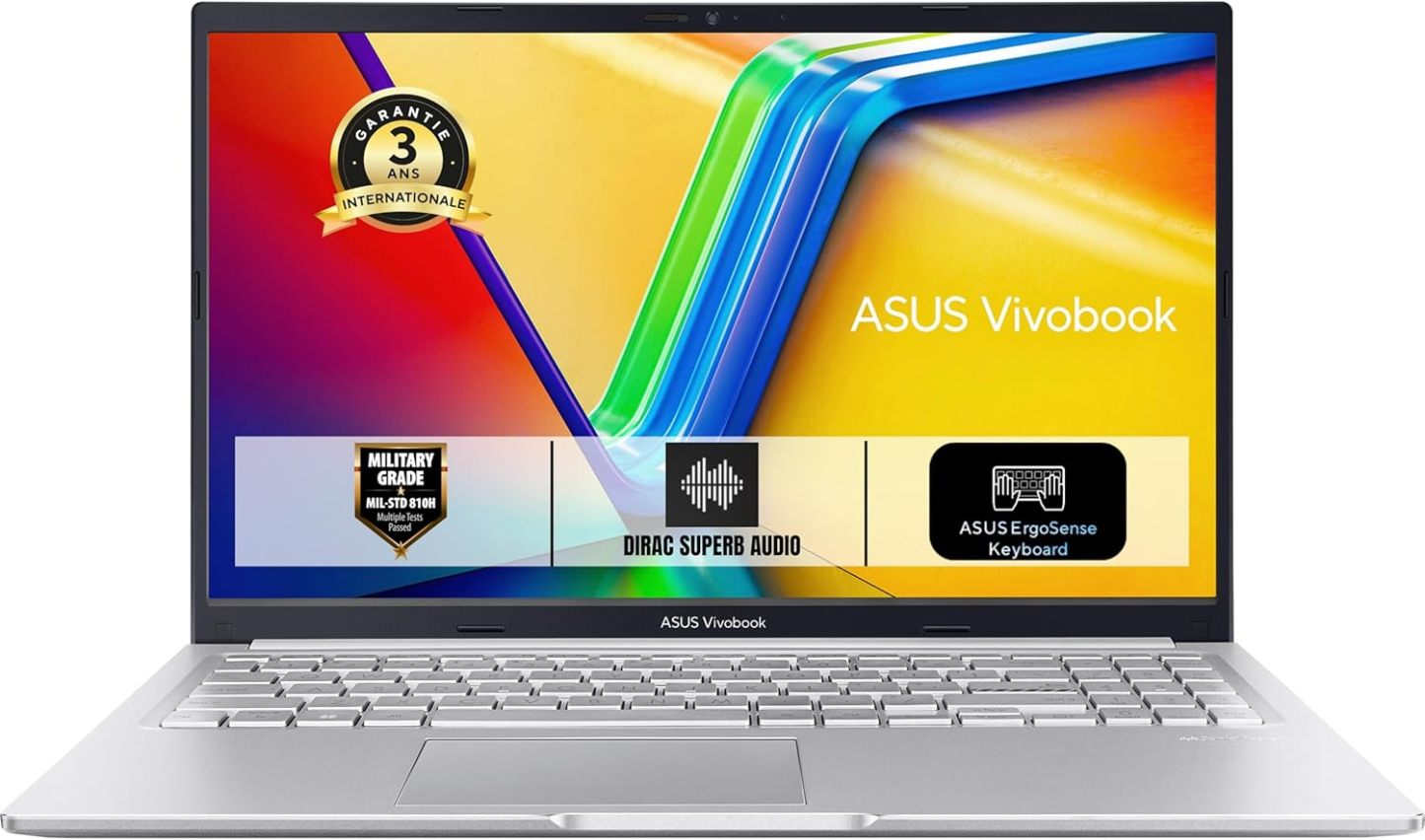 ASUS Vivobook 15 S1502YA-NJ679W 15.6 Pouces FHD PC Portable (AMD Ryzen7 5825U jusqu'à 4.5 GHz, 16Go DDR4, 1To SSD, AMD RadeonGraphics, Windows 11 Home) – Clavier AZERTY