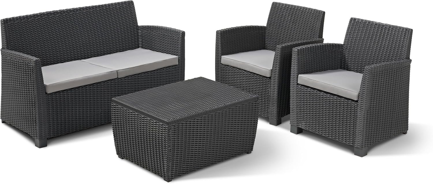 Mia Ensemble Table de Rangement en Graphite