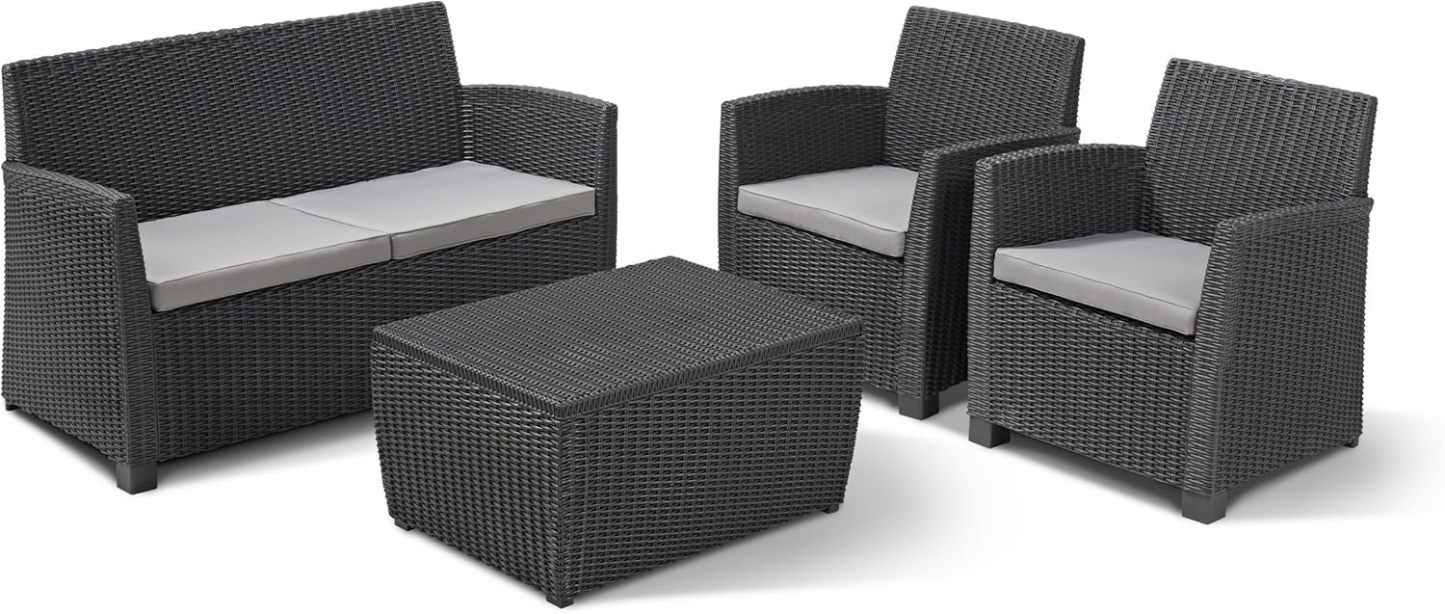 Mia Ensemble Table de Rangement en Graphite