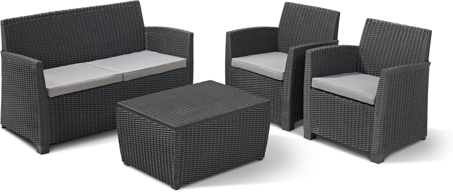 Mia Ensemble Table de Rangement en Graphite