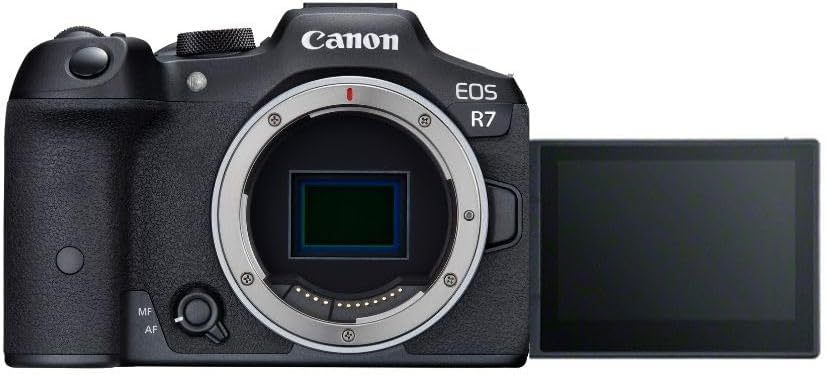 Canon EOS R7 (Boîtier) - Appareil Photo Hybride - Capteur APS-C 32,5 MP, Autofocus CMOS Dual Pixel II - Appareil Photo Numérique 4K 60p, Prise de Vue en Continu Jusqu’à 15 ips - Bluetooth, Wi-Fi, WLAN