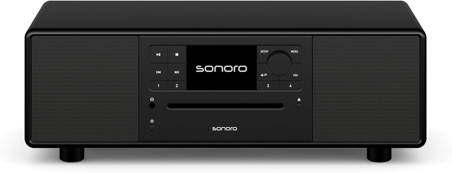 sonoro Prestige Système compact avec lecteur CD (FM, DAB Plus, Spotify, Deezer) Noir mat