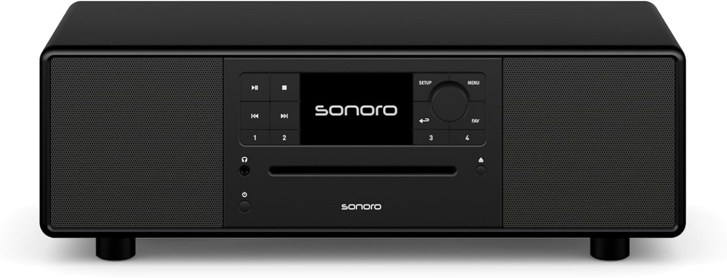 sonoro Prestige Système compact avec lecteur CD (FM, DAB Plus, Spotify, Deezer) Noir mat