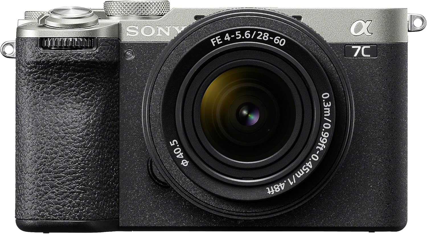 Sony Alpha 7C II, Appareil Photo Plein Format Hybride Compact à Objectif Interchangeable en kit avec Le FE 28-60mm, Silver