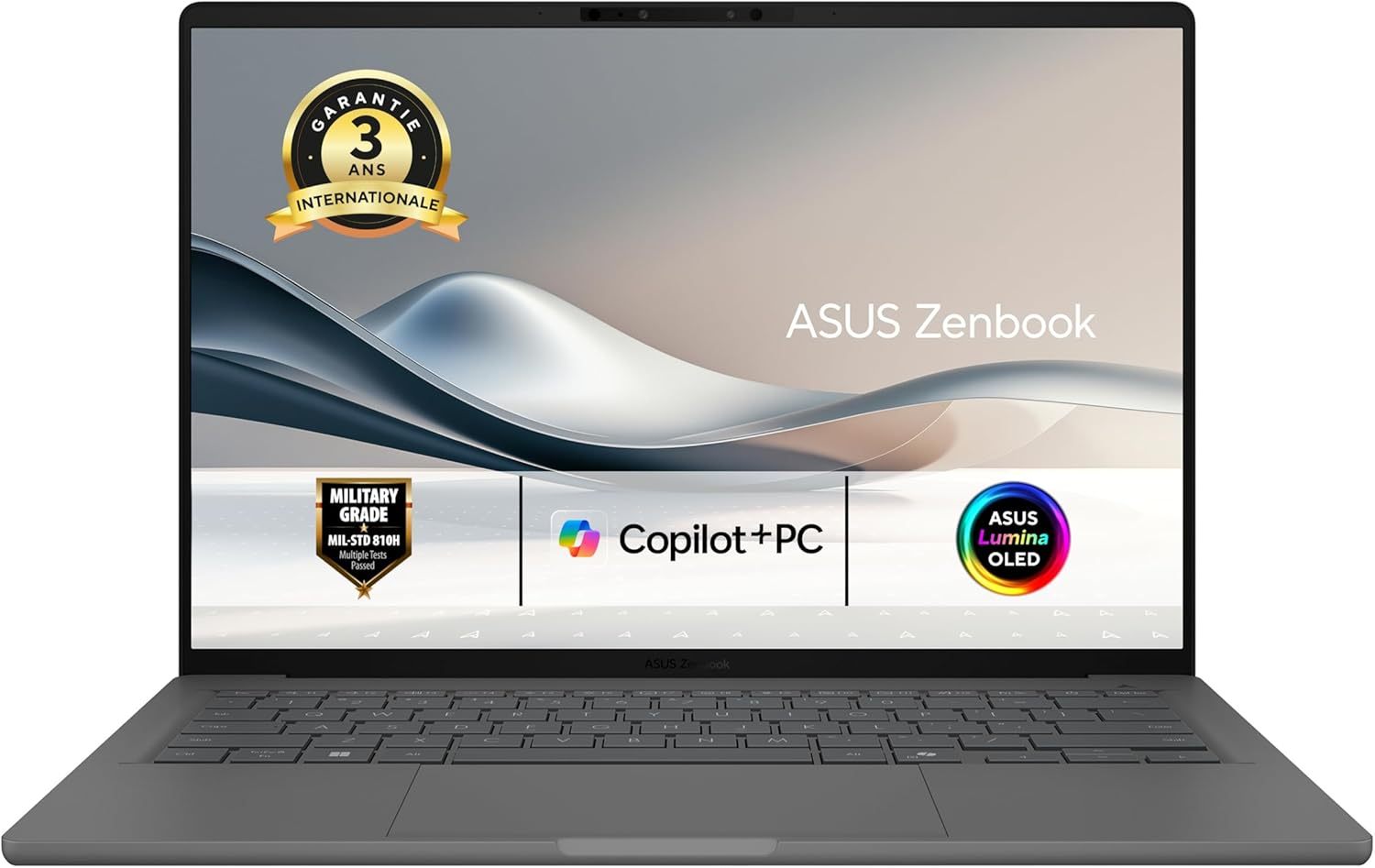 ASUS Zenbook 14 UM3406KA-QDO74W 14 Pouces 1920x1200 60Hz OLED Pc Portable (processeur AMD Ryzen AI 7 350, 16GB LPDDR5X, 512GB SSD, AMD Radeon Graphics, Windows 11 Home) – Clavier AZERTY