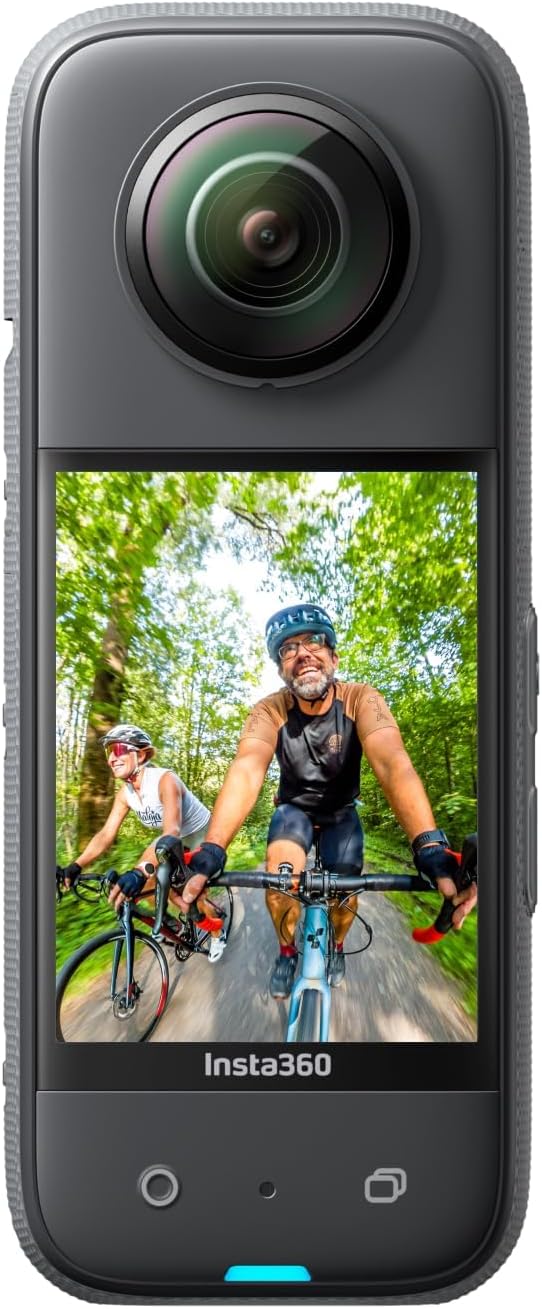 Insta360 X3 Caméra d'action étanche à 360° avec capteurs 48 MP 1/2", vidéo HDR Active 5,7 K 360 °, Photos 72 MP à 360 °, Objectif Unique 4K, stabilisation, écran Tactile 2,29"
