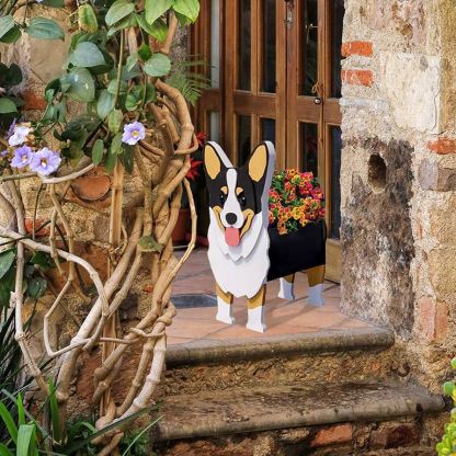 [测试]Concepts Welsh Corgi Dog Planter Plant Pots,Cute Large Dog Flower Planter,Gifts for Pet Lovers,Unique Animal Plant Pots,Office,Indoor Outdoor Garden Decor(9.84 * 6.77 * 17in)