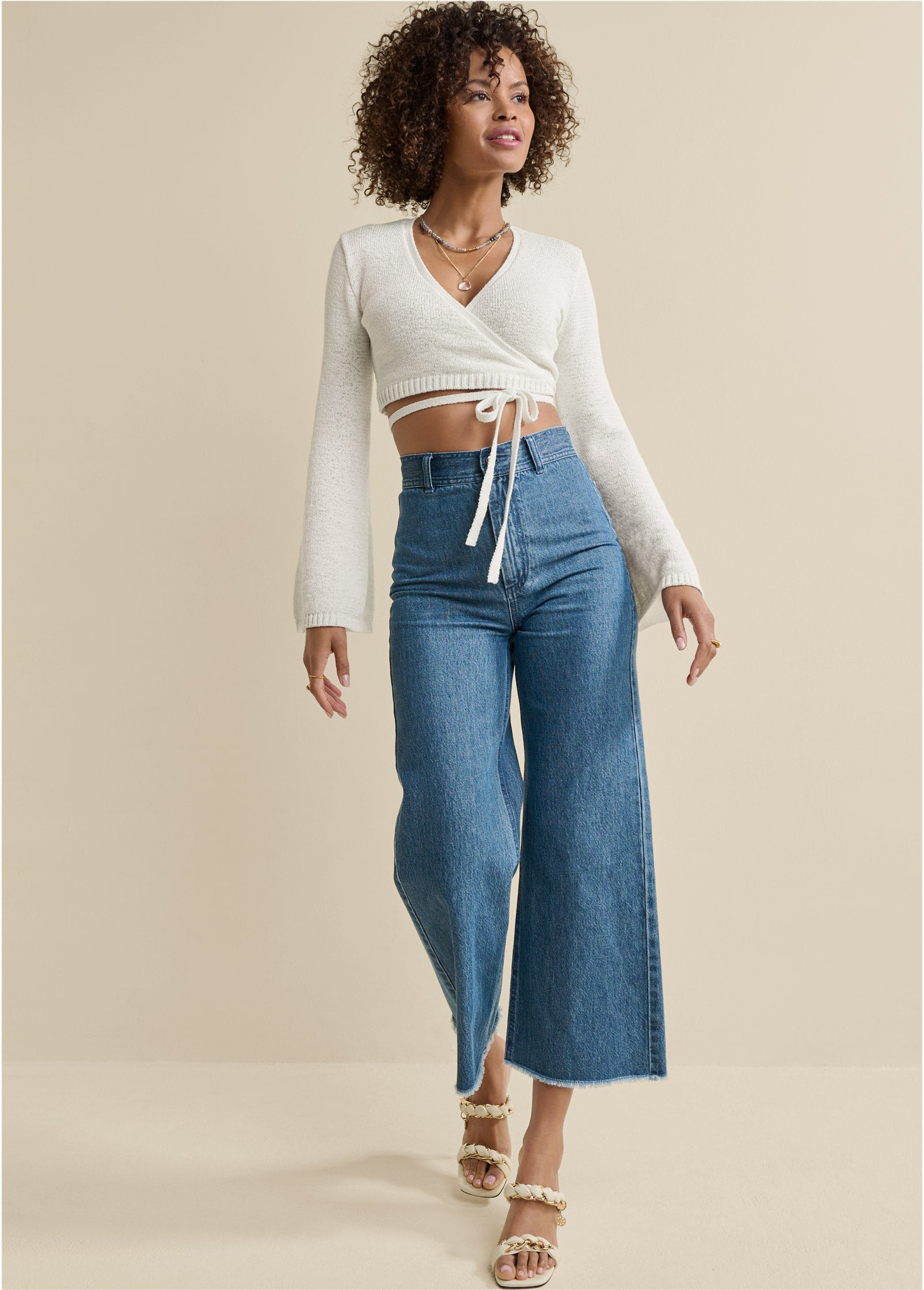 Two-Piece Sweater Dress - Cloud Dancer-Basic Charm Store