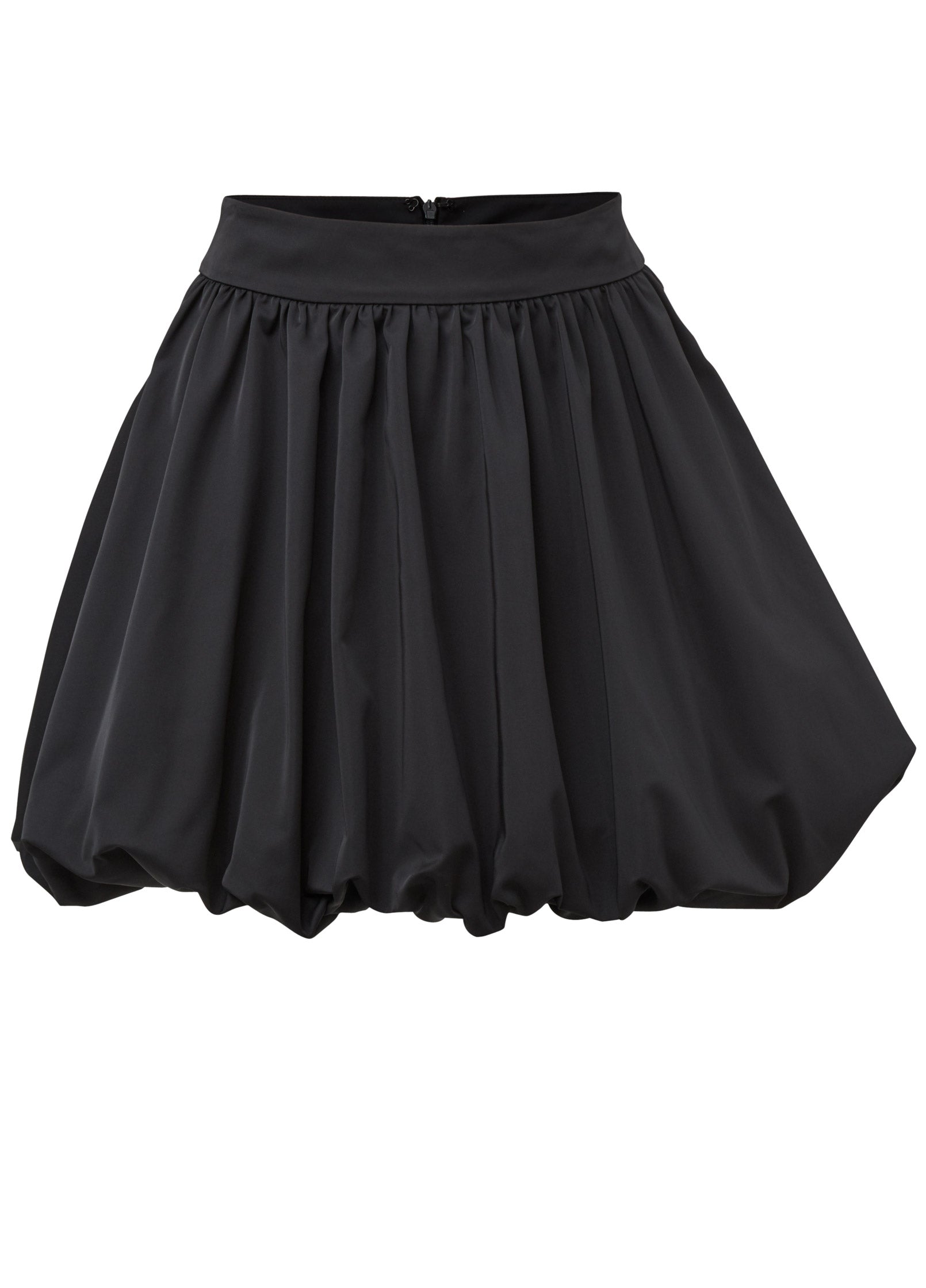 Taffeta Bubble Skirt  - Jet Black-Basic Charm Store