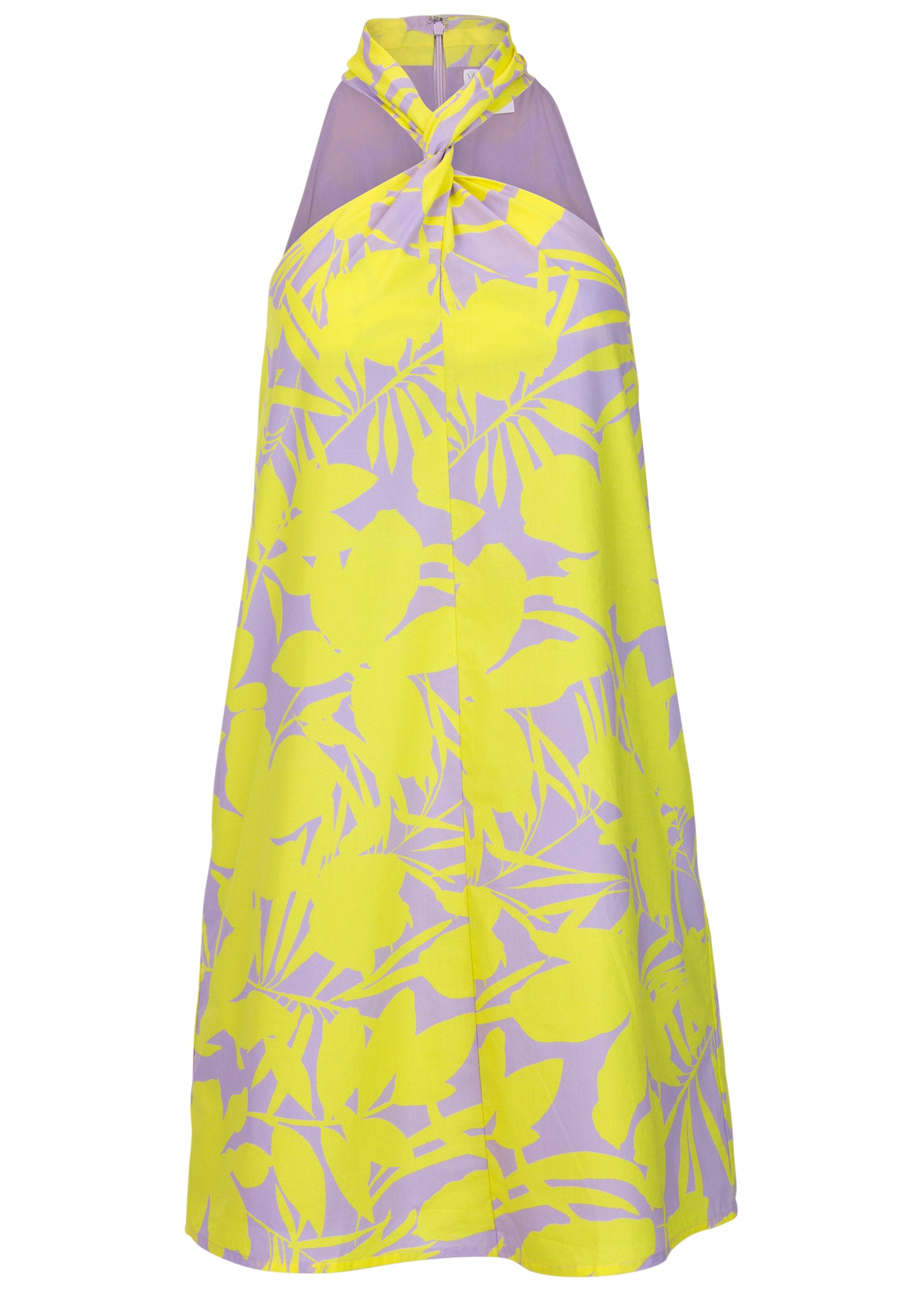 Twist Halter Dress - Exotic Shadow Floral-Basic Charm Store