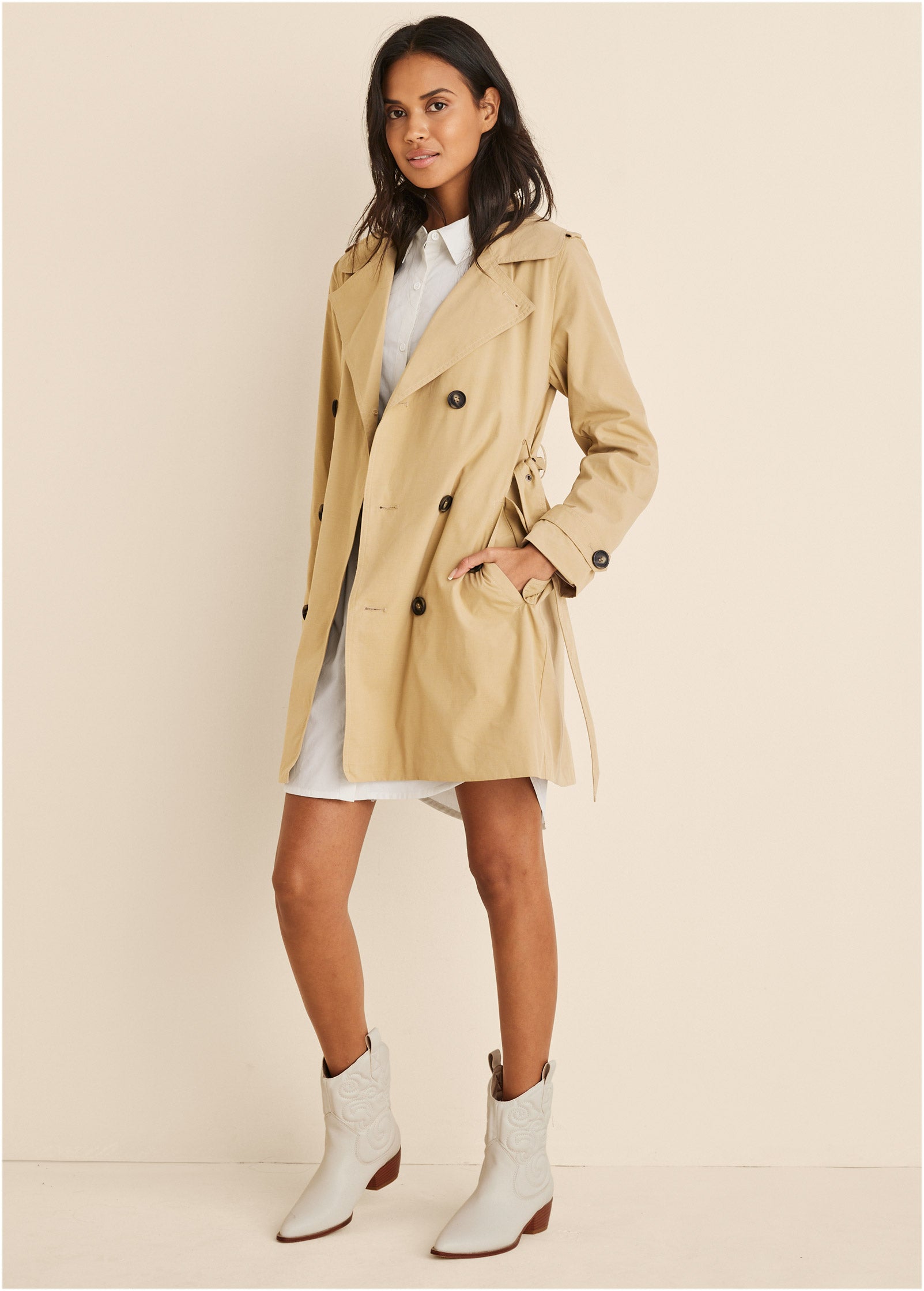 The Perfect Trench Coat - Gold-Basic Charm Store