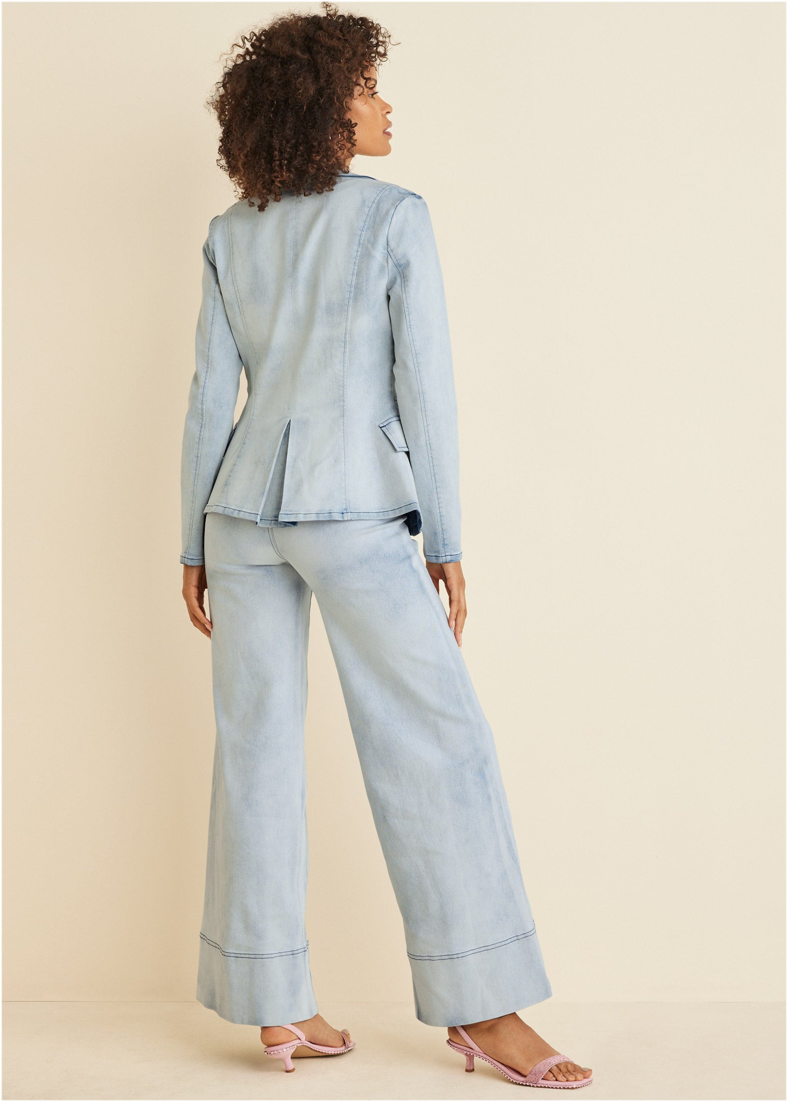 Stretch Denim Jumpsuit - Light Wash-Basic Charm Store