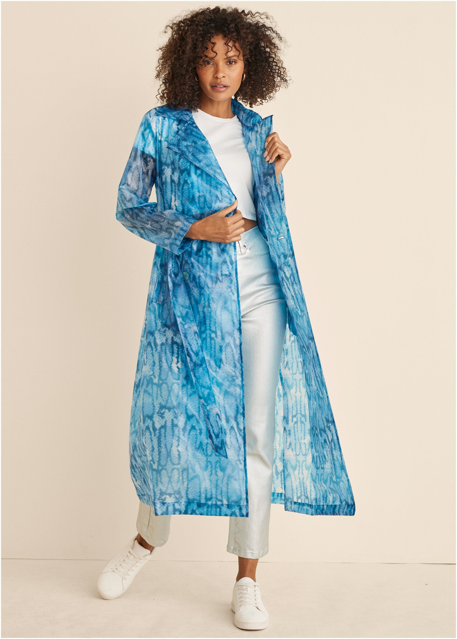 Vinyl Trench Coat - Water Snake-Basic Charm Store