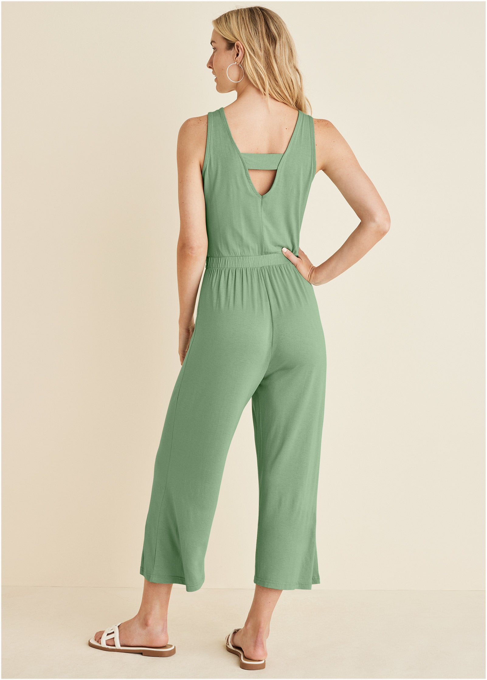 Wrap Jumpsuit - Green-Basic Charm Store
