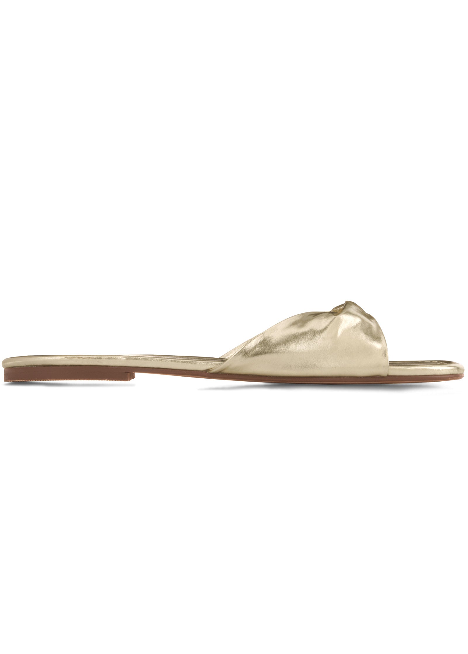 Twist Flat Sandal - Gold-Basic Charm Store