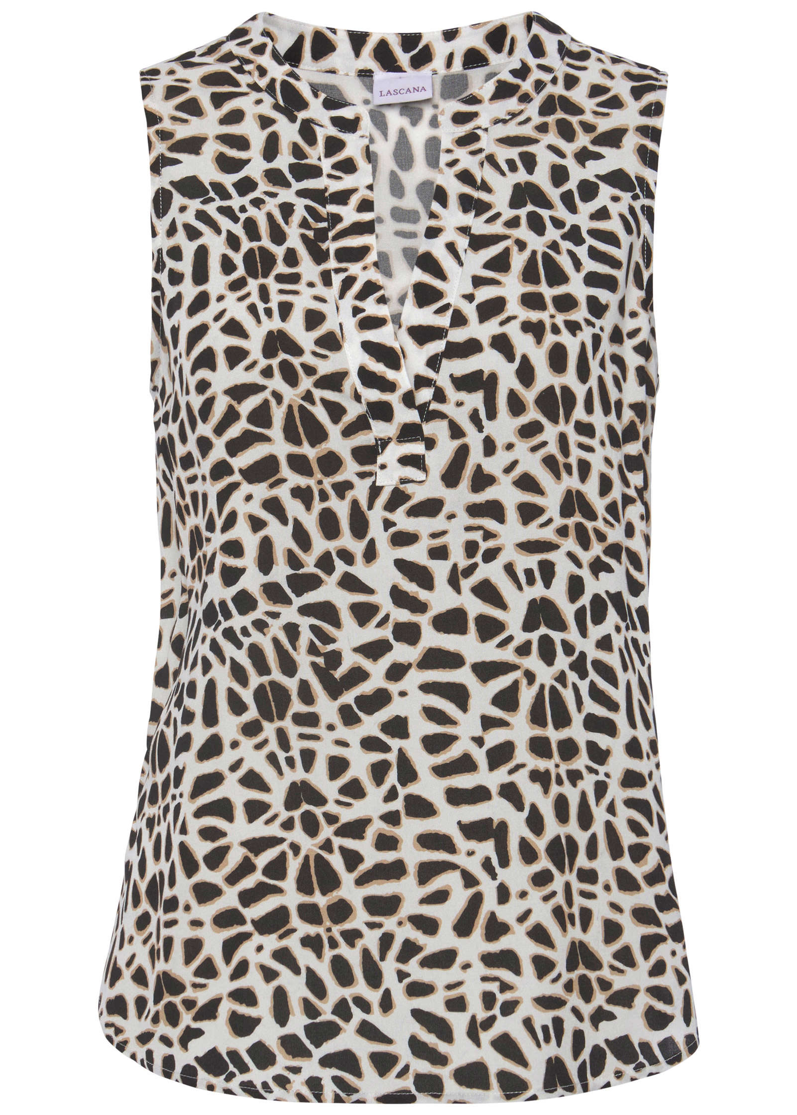 V-Neck Blouse - Black & White-Basic Charm Store