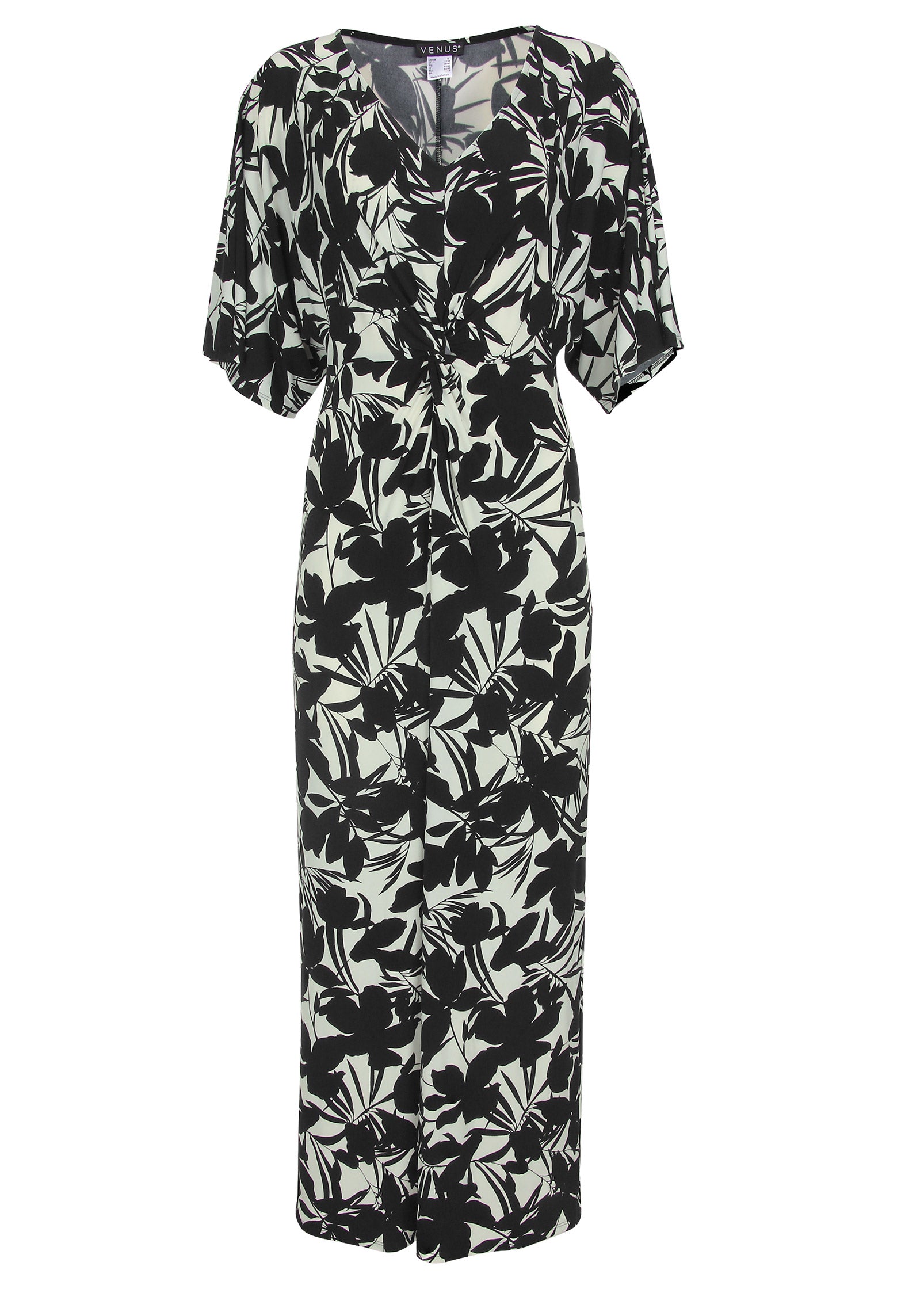 Twist Front Maxi Dress - Exotic Shadow Floral-Basic Charm Store