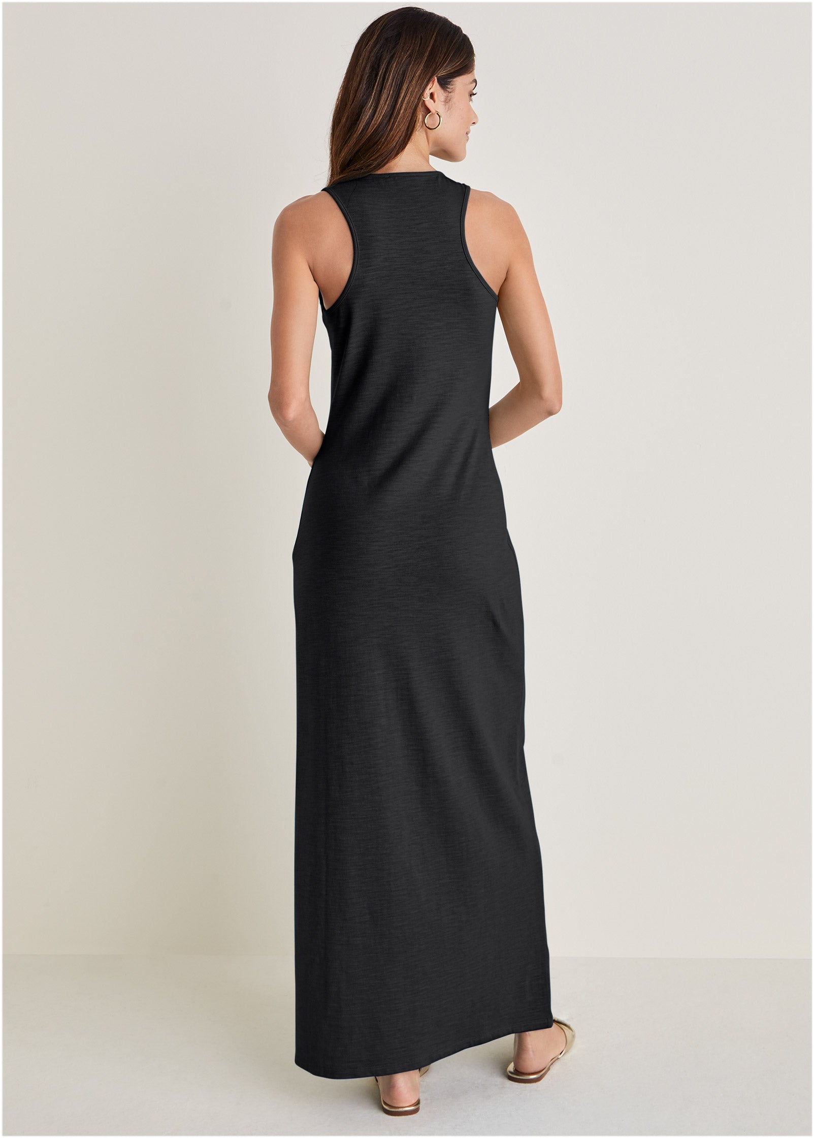 Tank Maxi Dress - Jet Black-Basic Charm Store