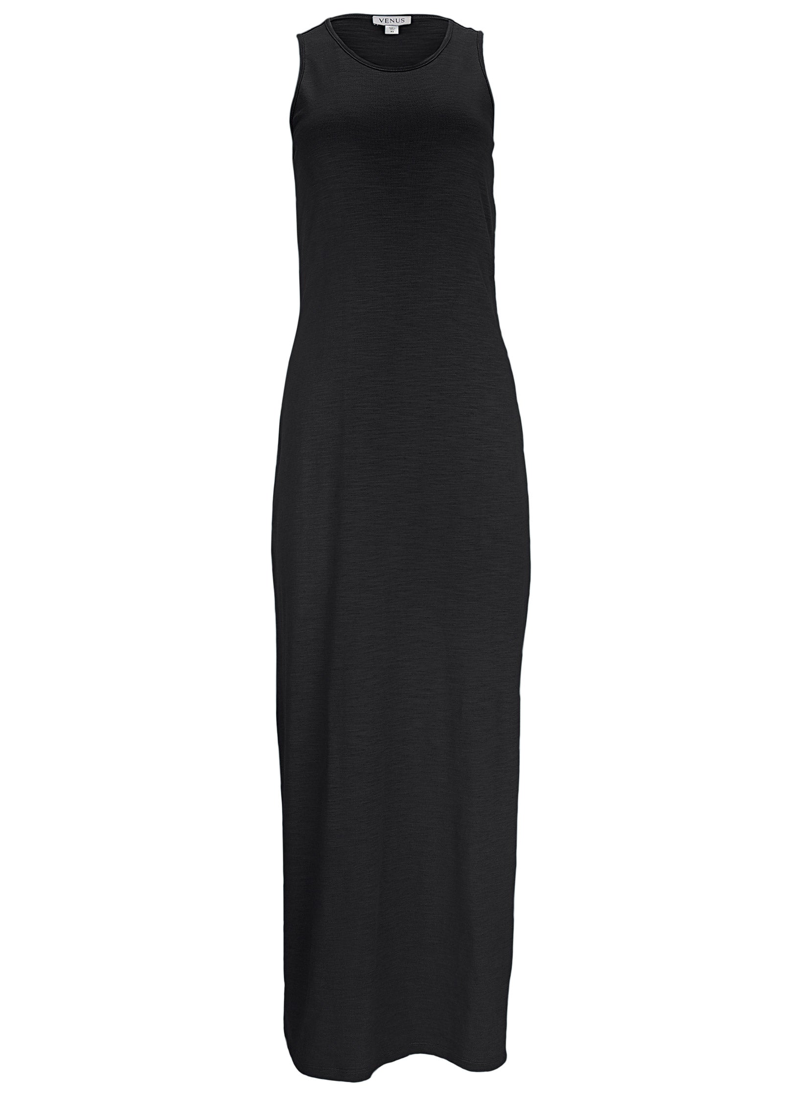 Tank Maxi Dress - Jet Black-Basic Charm Store