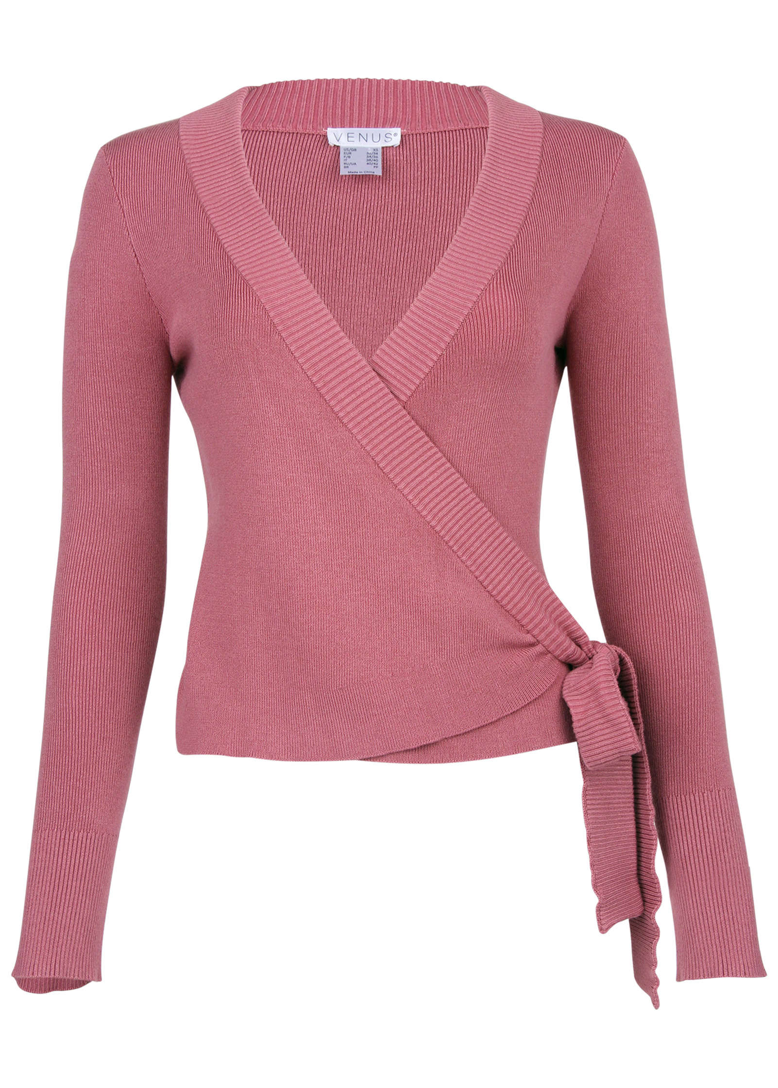 Wrap Sweater - Heather Rose-Basic Charm Store