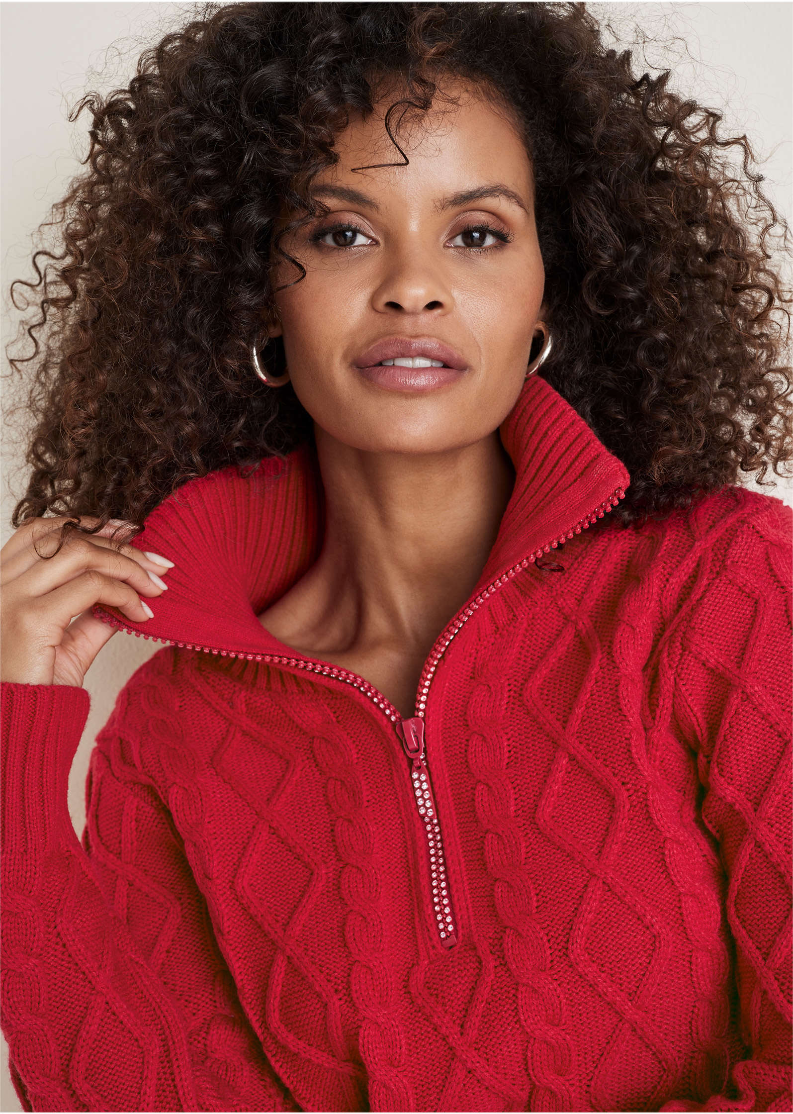 Zip Pullover - Equestrian Red-Basic Charm Store