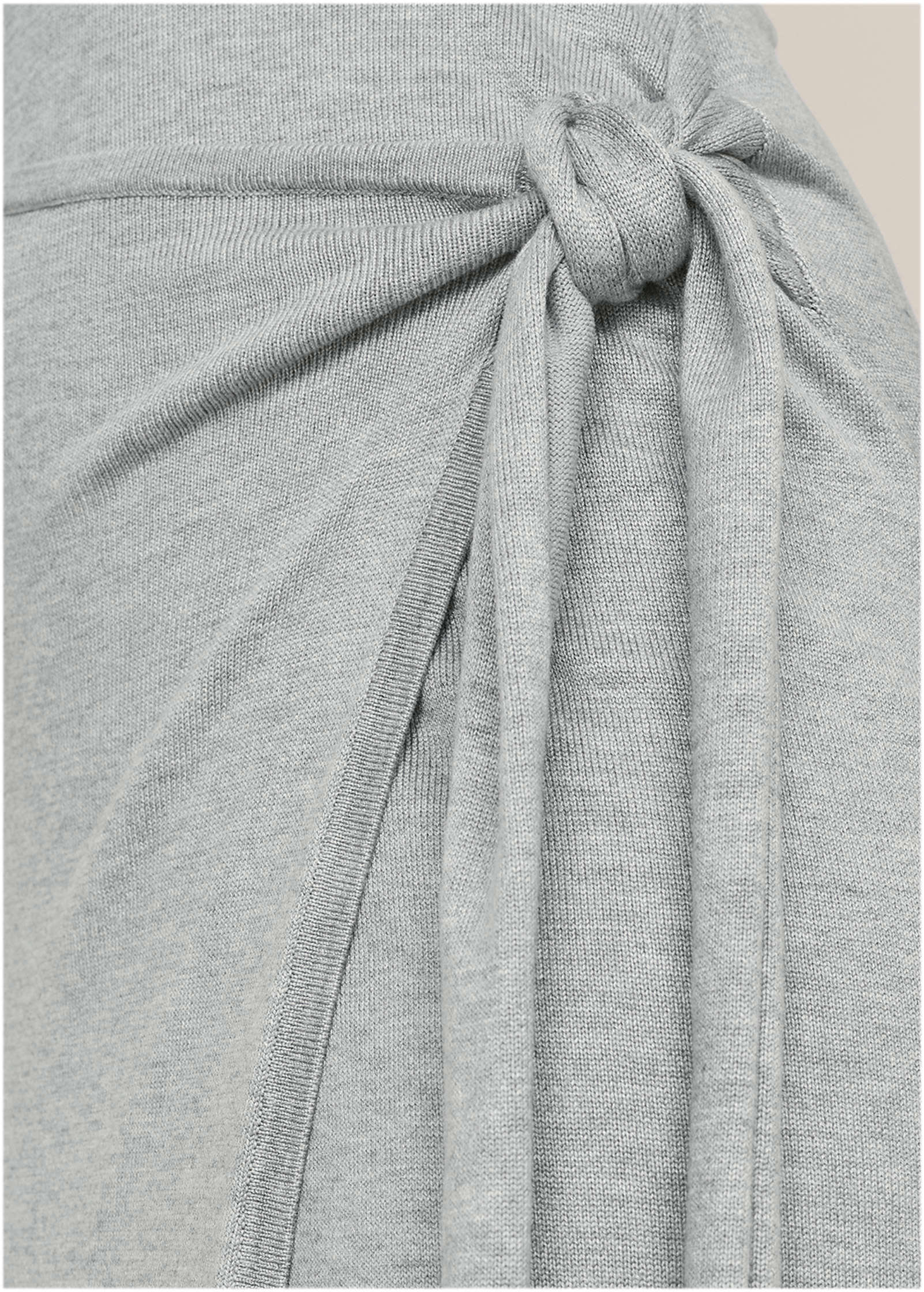 Tie Side Sweater Dress - Light Heather Grey-Basic Charm Store