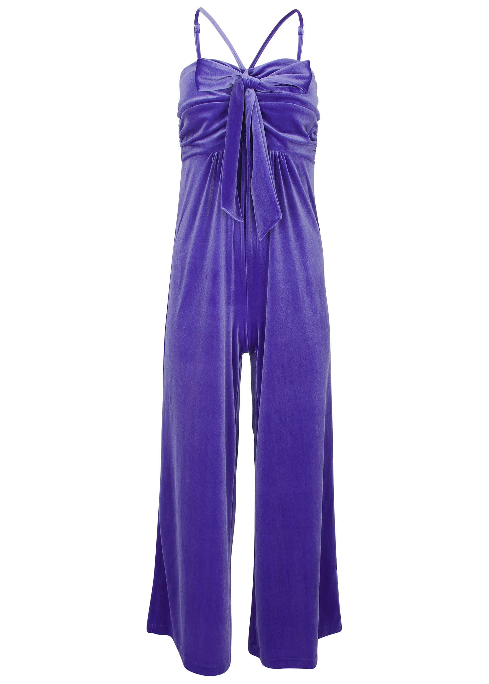 Stretch Velvet Halter Jumpsuit - Deep Blue-Basic Charm Store