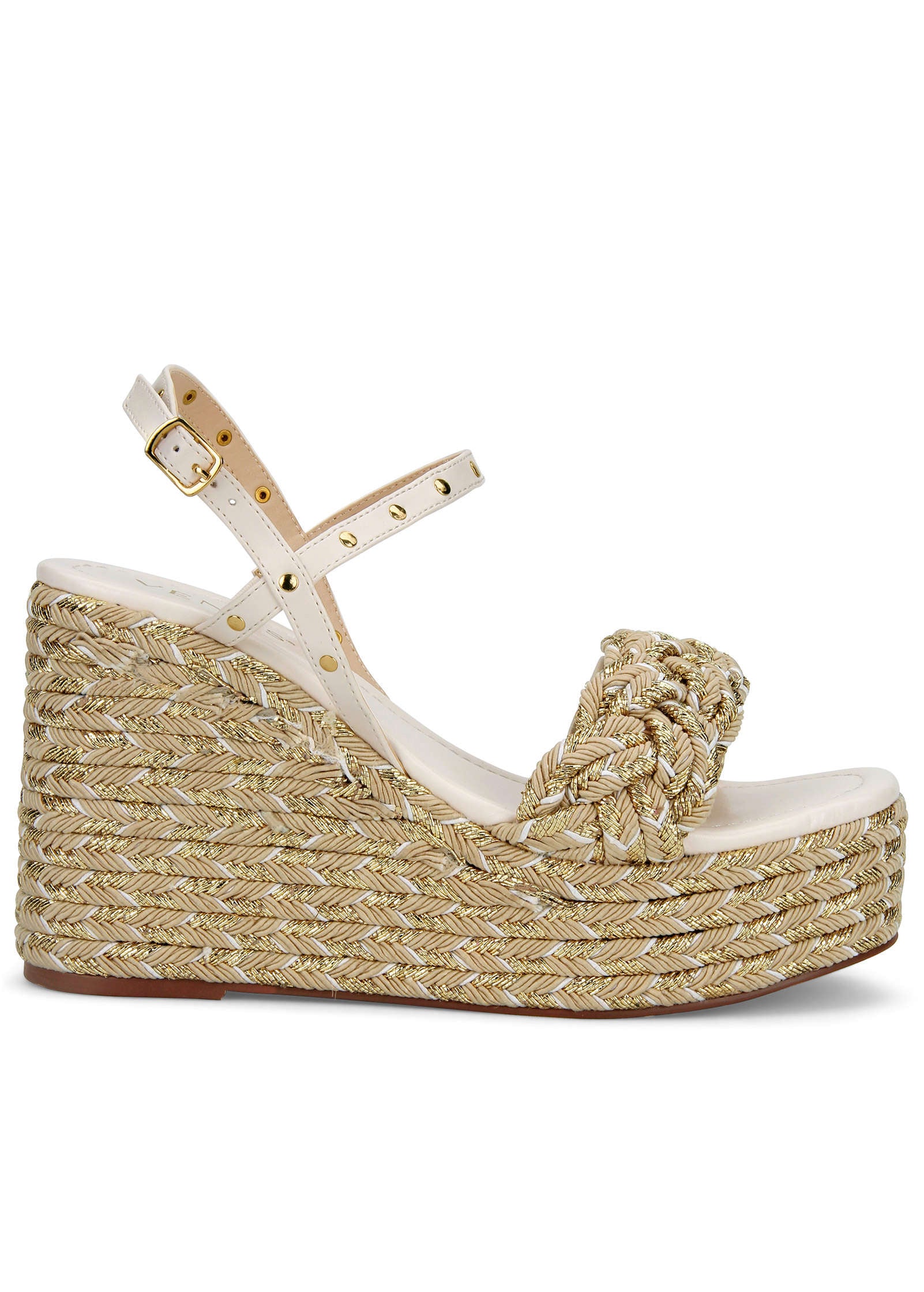 Wedge - Gold & Taupe-Basic Charm Store