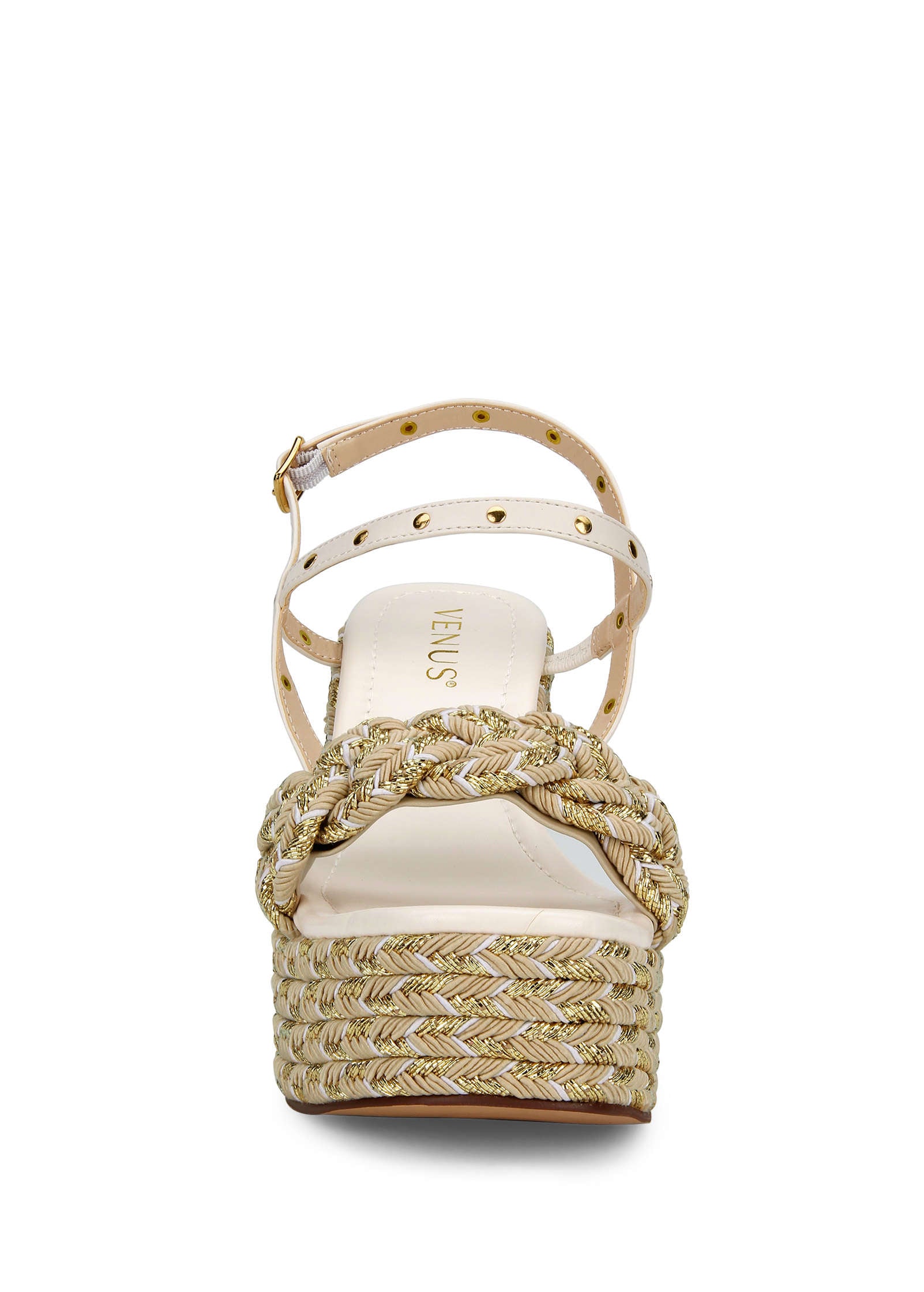 Wedge - Gold & Taupe-Basic Charm Store