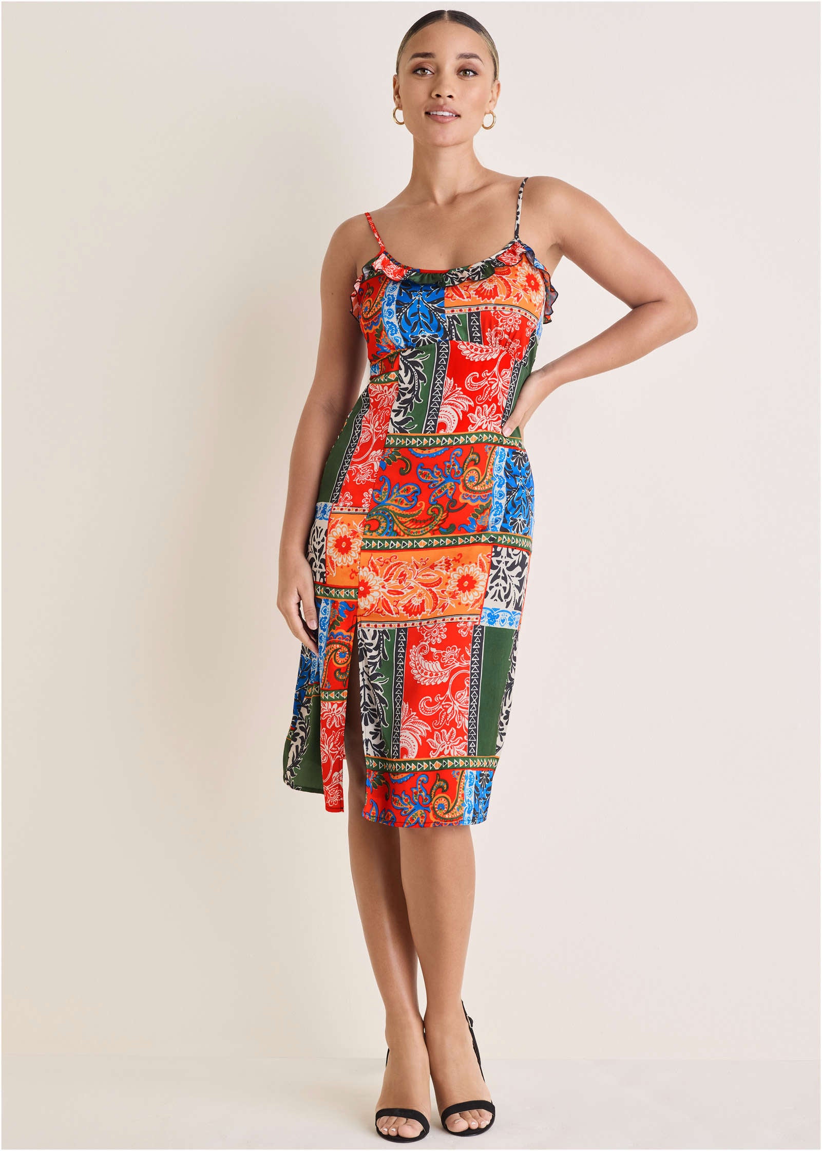 Stretch Charm Midi Dress - Tamarini Garden Tile-Basic Charm Store