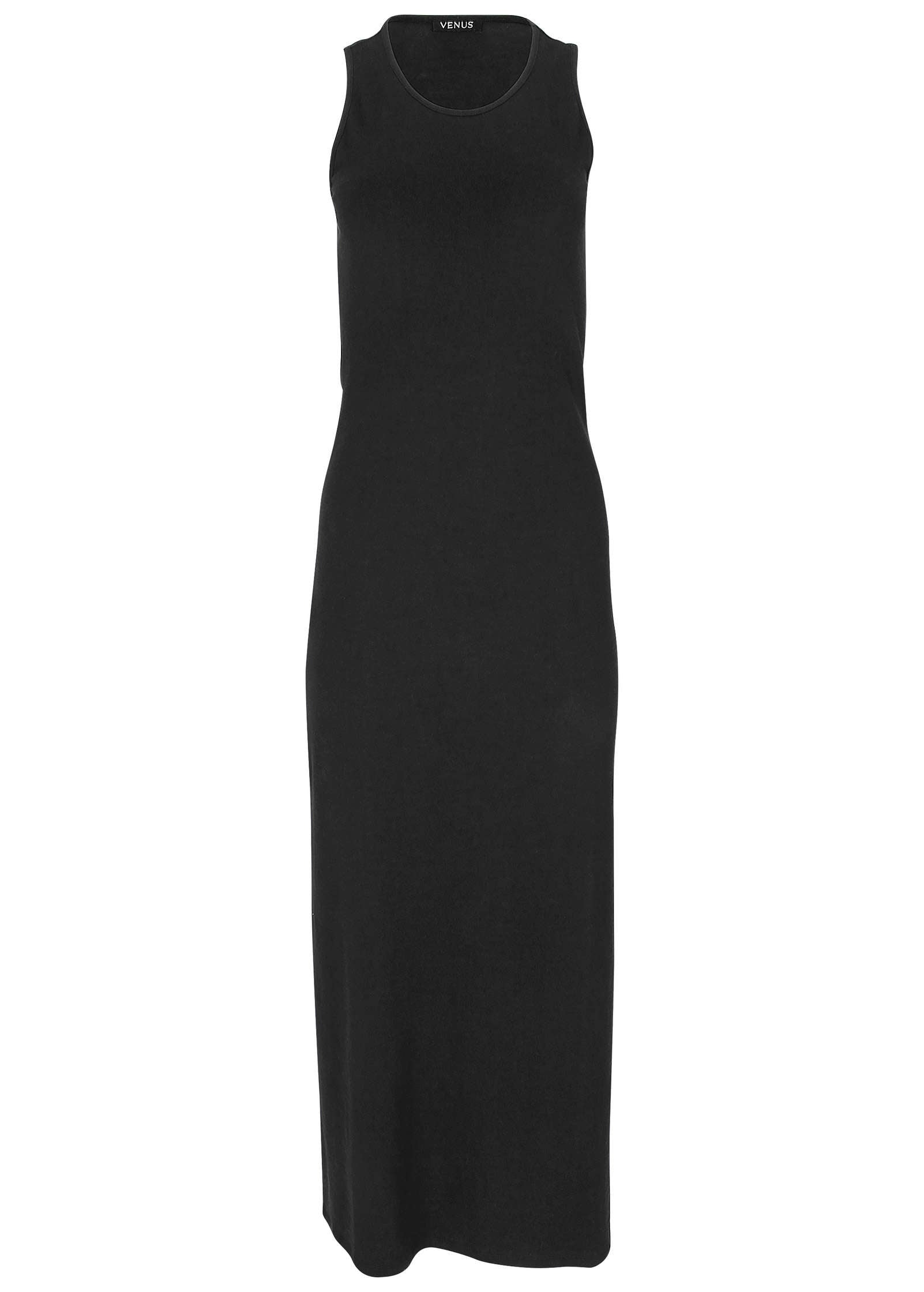 Tank Maxi Dress - Jet Black-Basic Charm Store