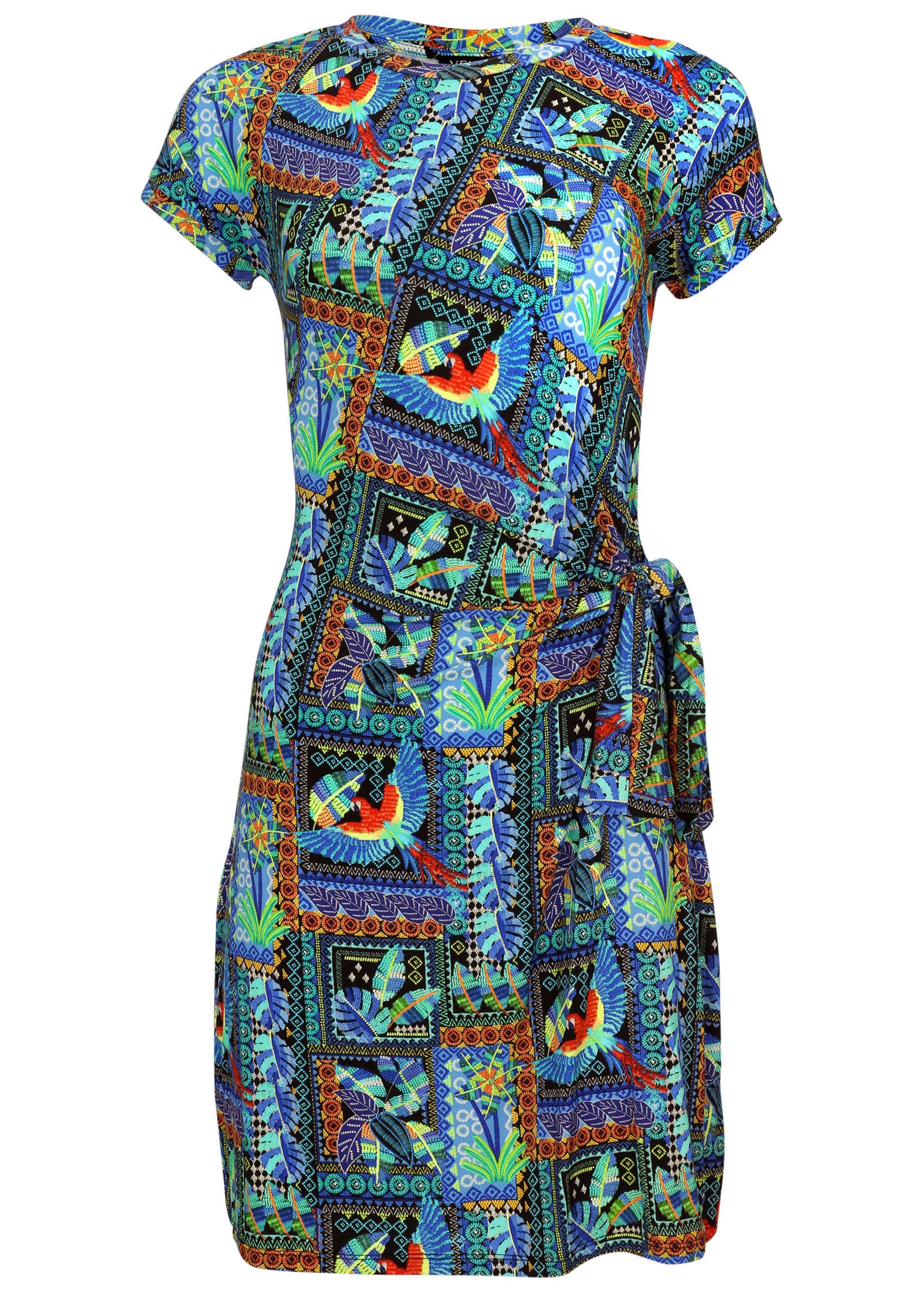 Tie-Front T-Shirt Dress - Market Menagerie-Basic Charm Store