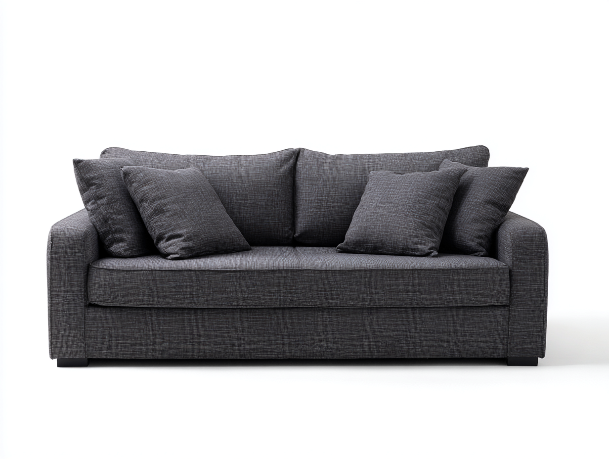 Canapé 2 places tissu 170x90x85 cm - gris foncé - design moderne-Habitatuna