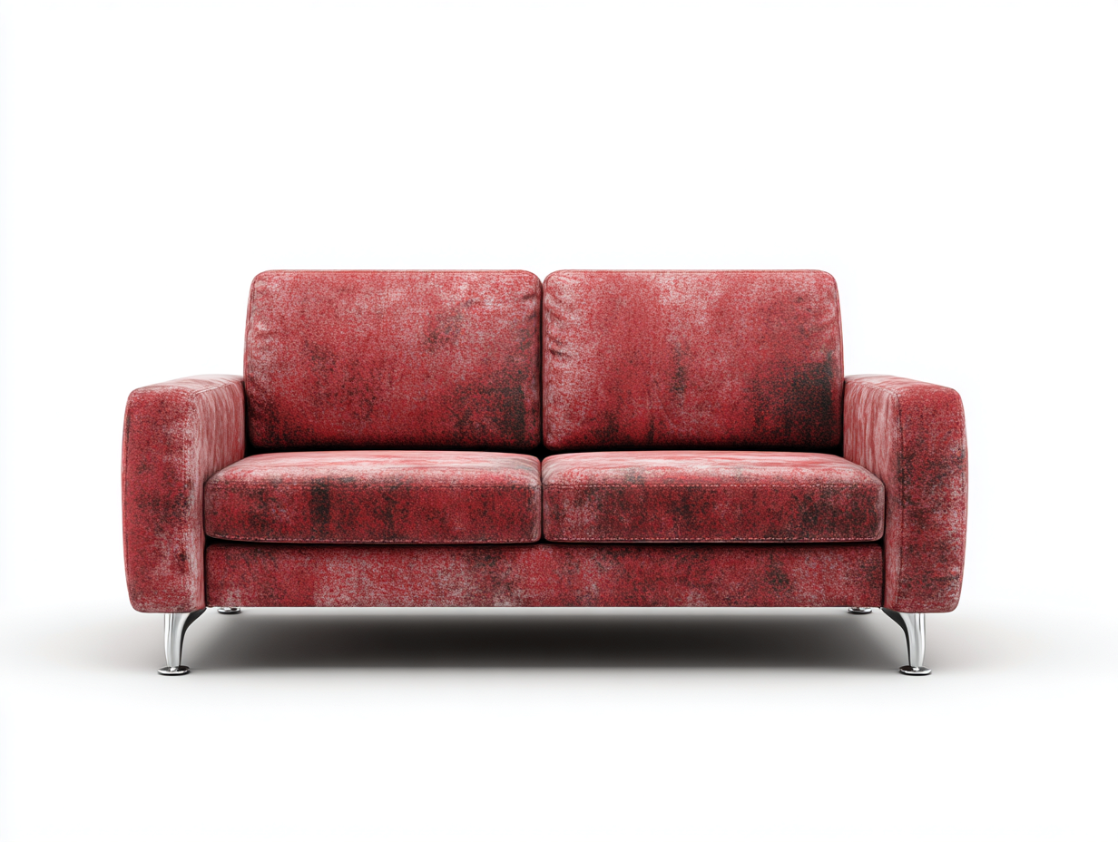 Canapé 2 places tissu 162x86x82 cm - rouge - design moderne-Habitatuna