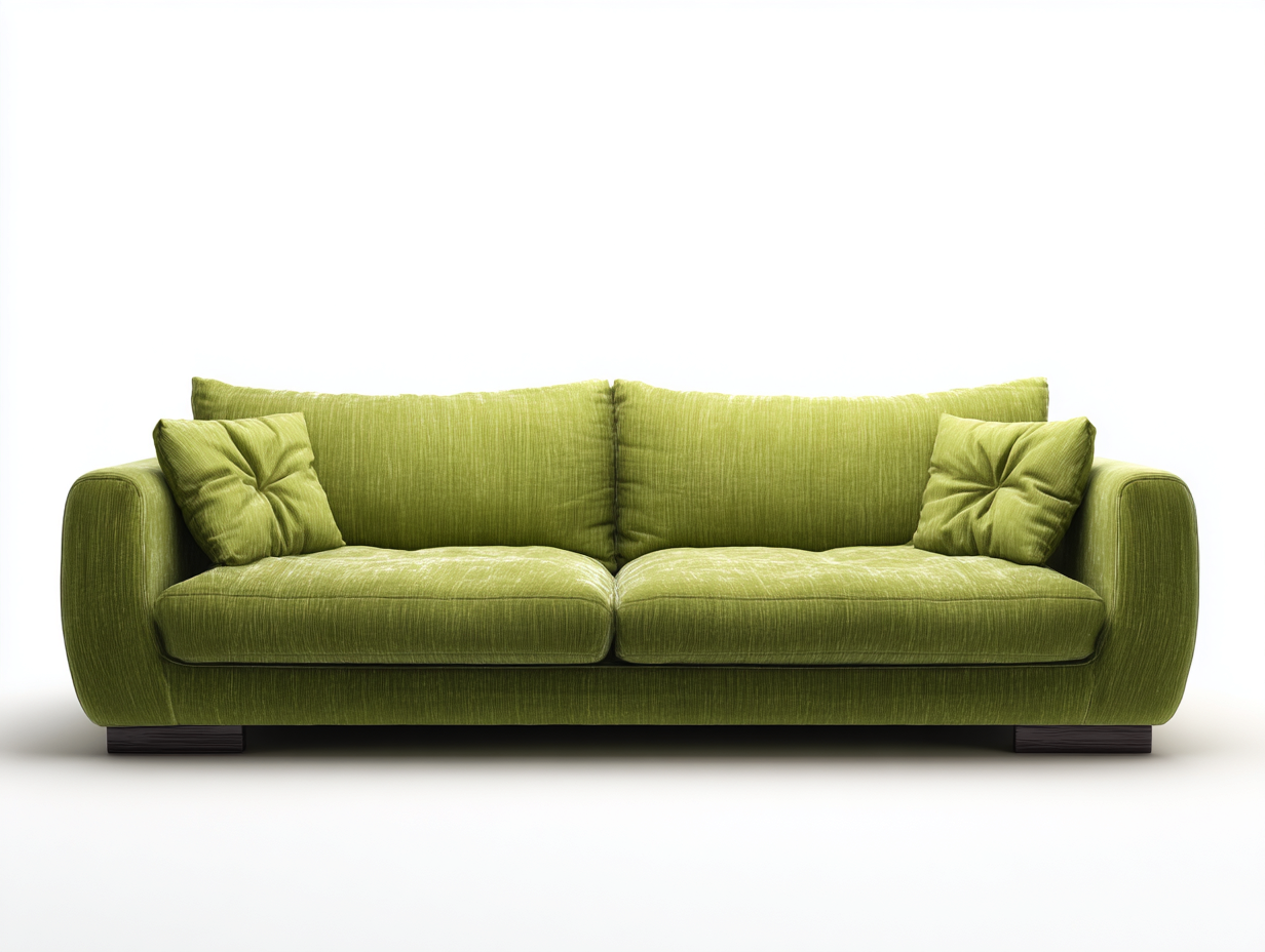 Canapé 2 places en tissu 165x100x90 cm - vert - style moderne-Habitatuna