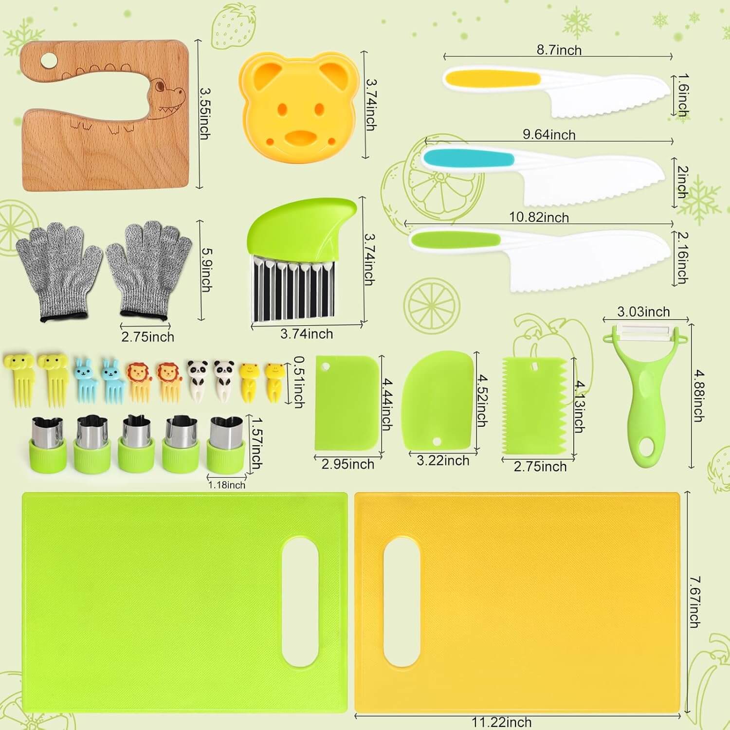 Marevon® Montessori Toddler Knife Set (28PCS)