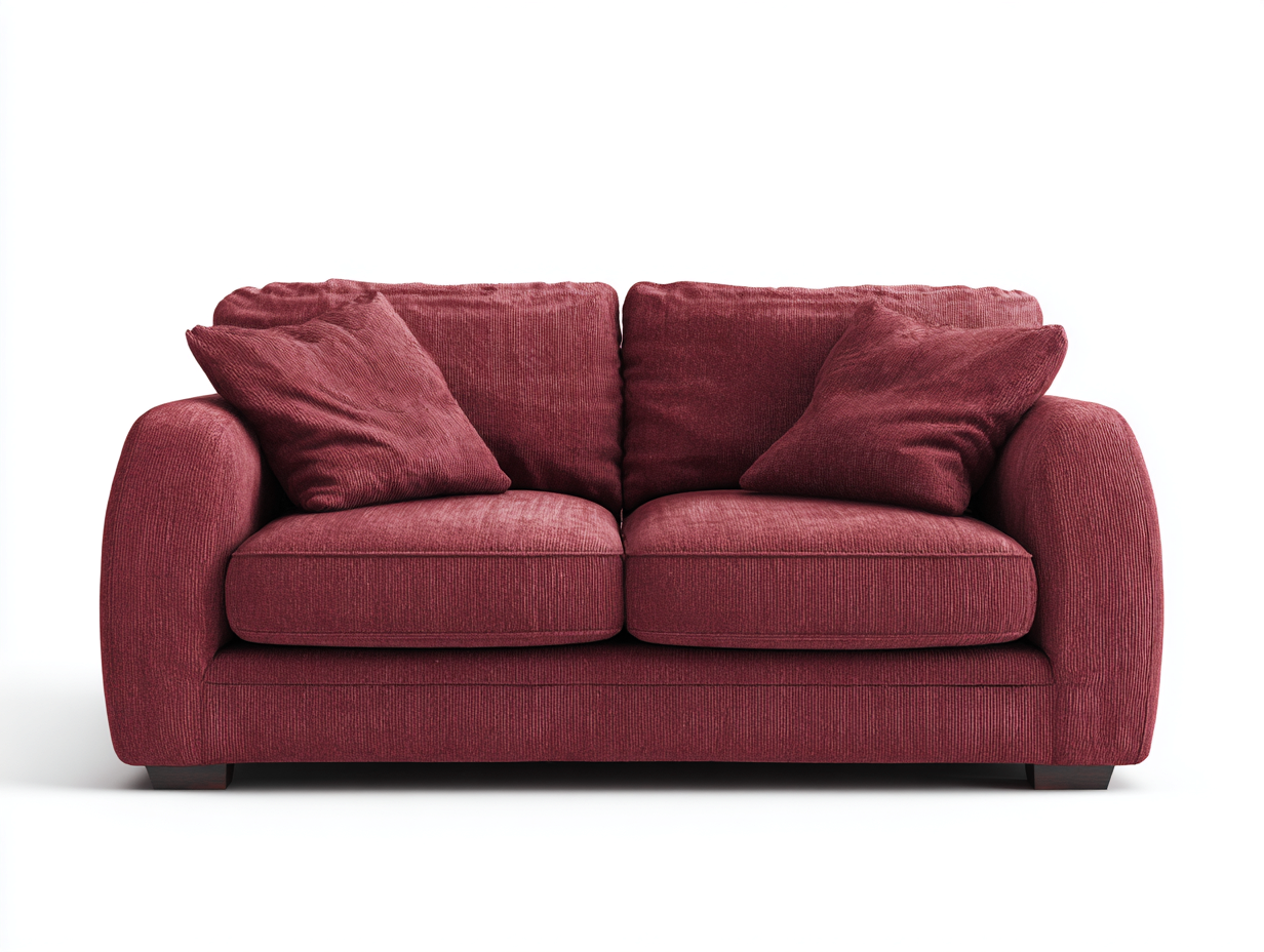 Canapé 2 places en tissu 165x92x88 cm - bordeaux - style moderne-Snugist