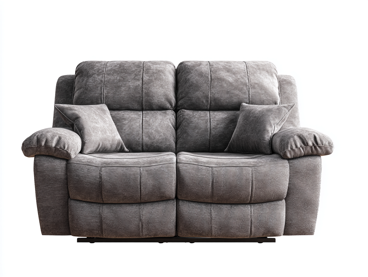 Canapé 2 places en tissu 168x95x92 cm - gris - dossier réglable - style relax-Snugist