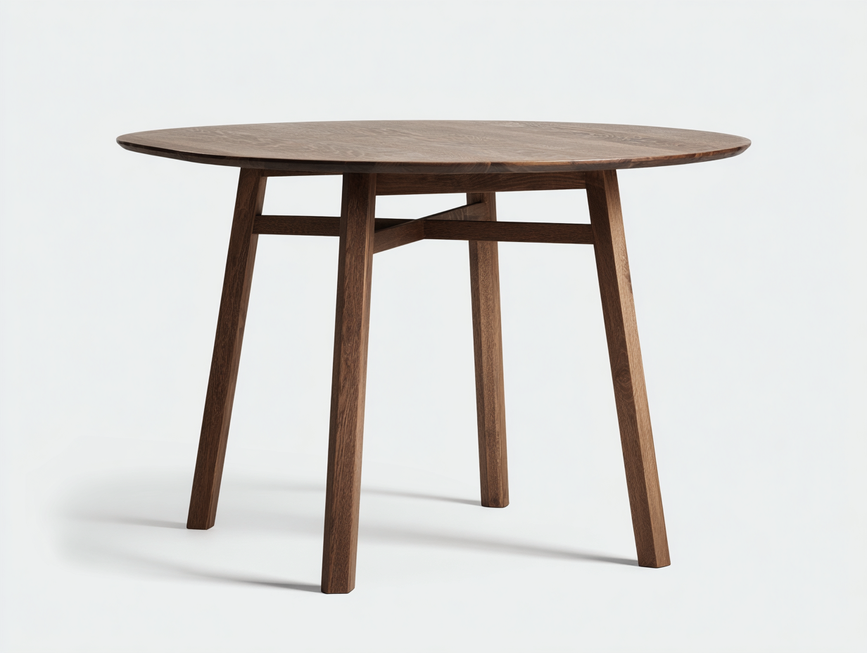 Table à manger bois massif 110x110x75 cm - bois brun - style contemporain-Habitatete