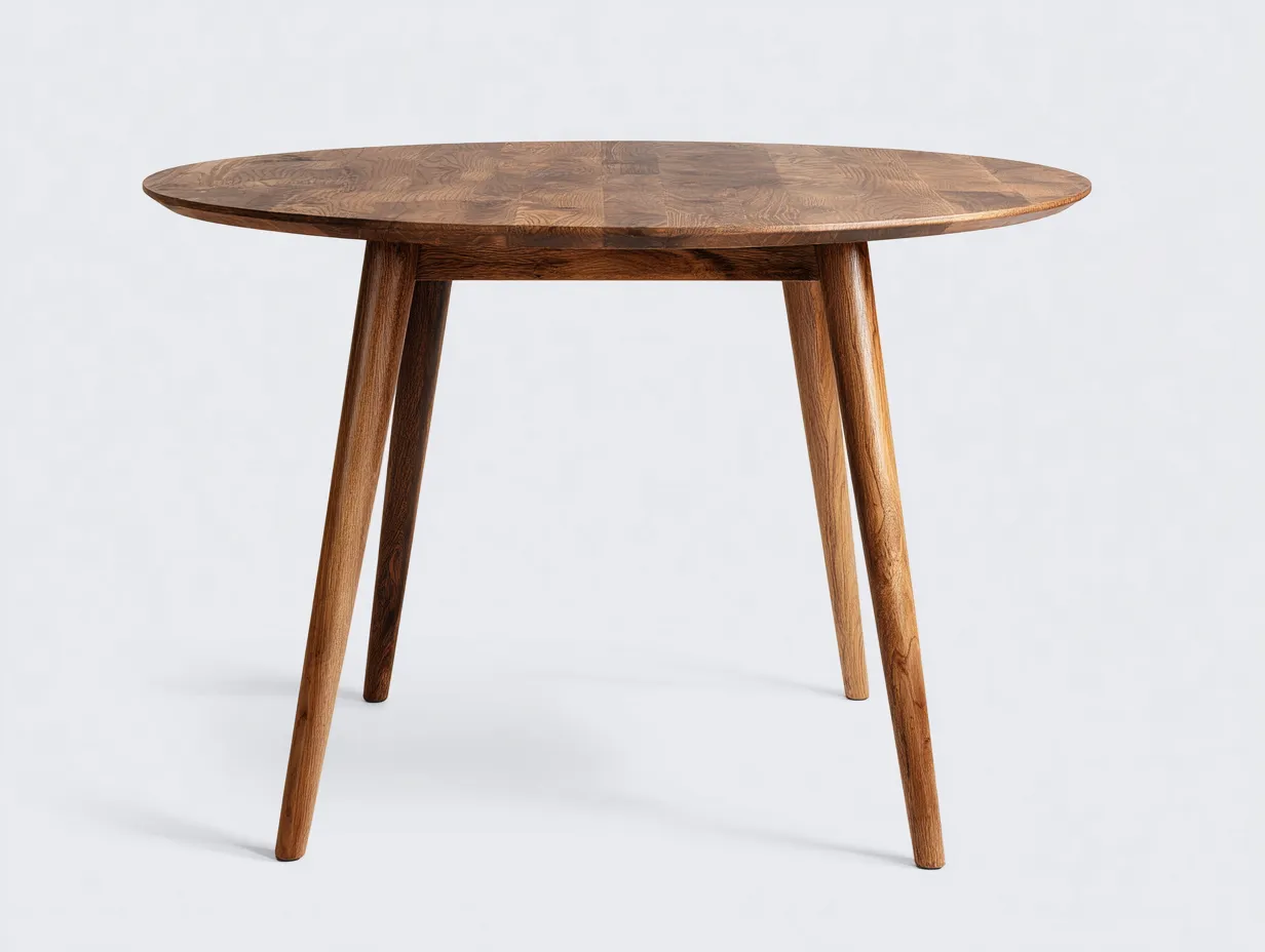 Table à manger en bois 90x90x75 cm - brun foncé - style moderne-Habitatete