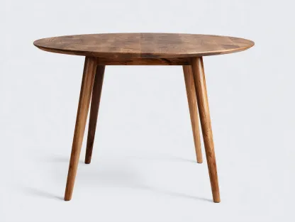 Table à manger en bois 90x90x75 cm - brun foncé - style moderne-Habitatete