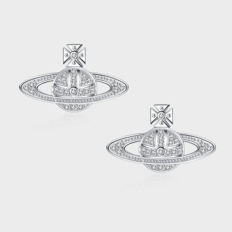 S925 Premium Design Saturn Earrings-MARDAZA