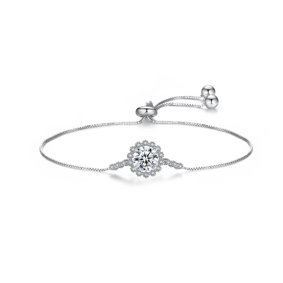 S925 Snowflake Moissanite Bracelet-MARDAZA