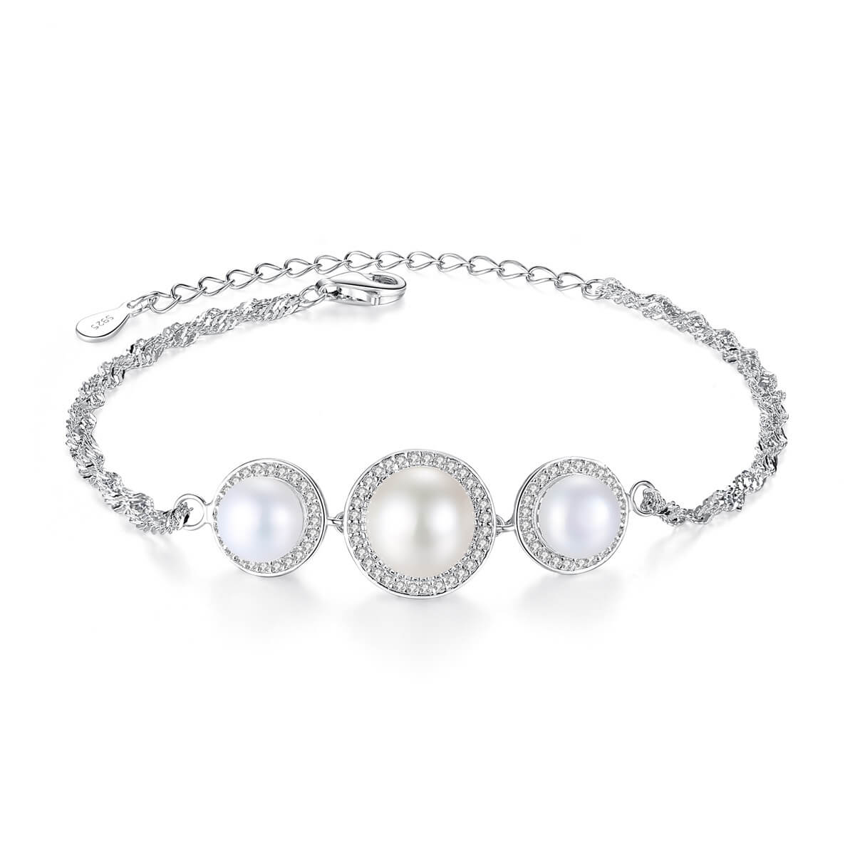 S925 Pearl Bracelet-MARDAZA