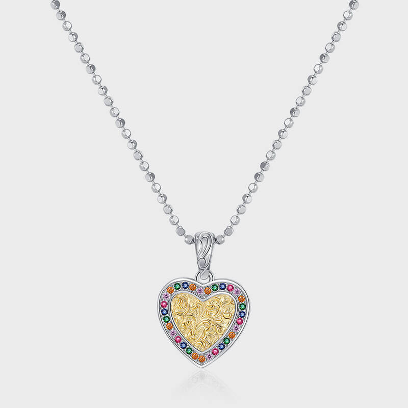 S925 love CZ necklace-MARDAZA